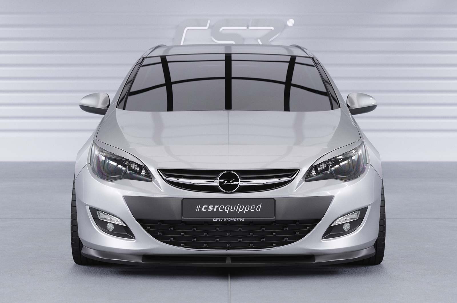 Lame de parechoc avant pour Opel Astra J sauf OPC (9/2012-2015) - Fabriqué en ABS (6 finitions au choix)