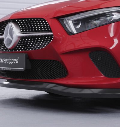 Lame de parechoc avant pour Mercedes-Benz Classe A W177 sauf AMG / AMG-Line (depuis 2018) - Fabriqué en ABS (6 finitions au choix)