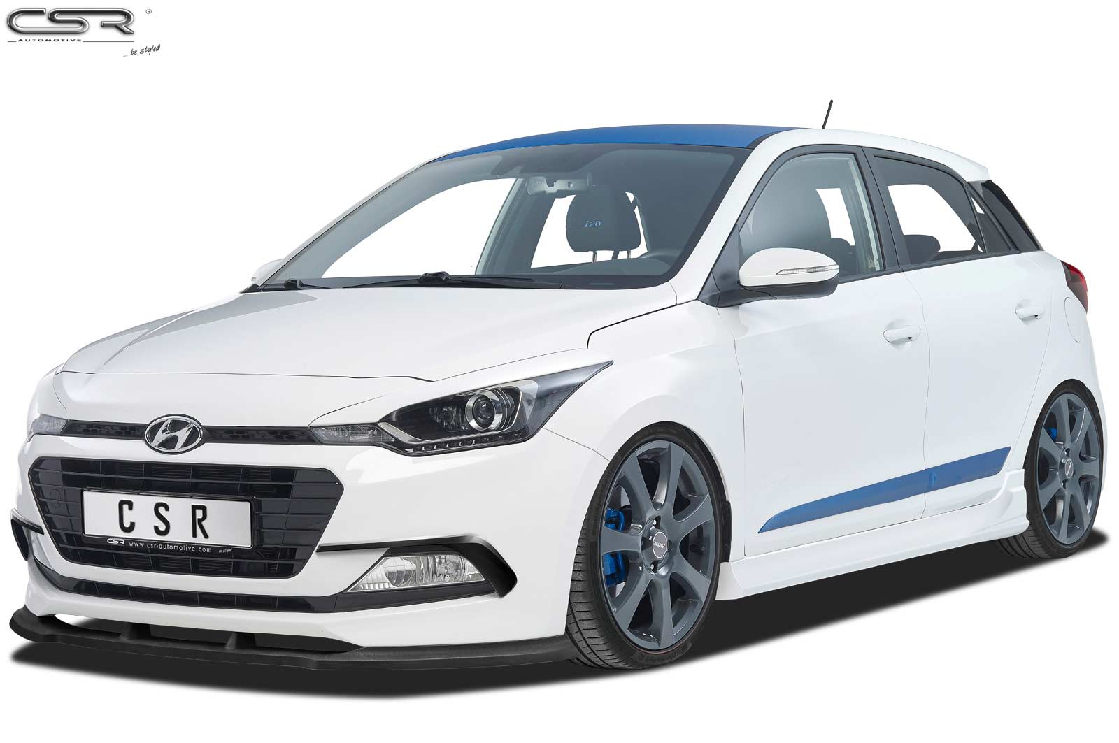 Lame de parechoc avant pour Hyundai I20 GB toutes carrosseries (depuis 2014) - Fabriqué en ABS (6 finitions au choix)