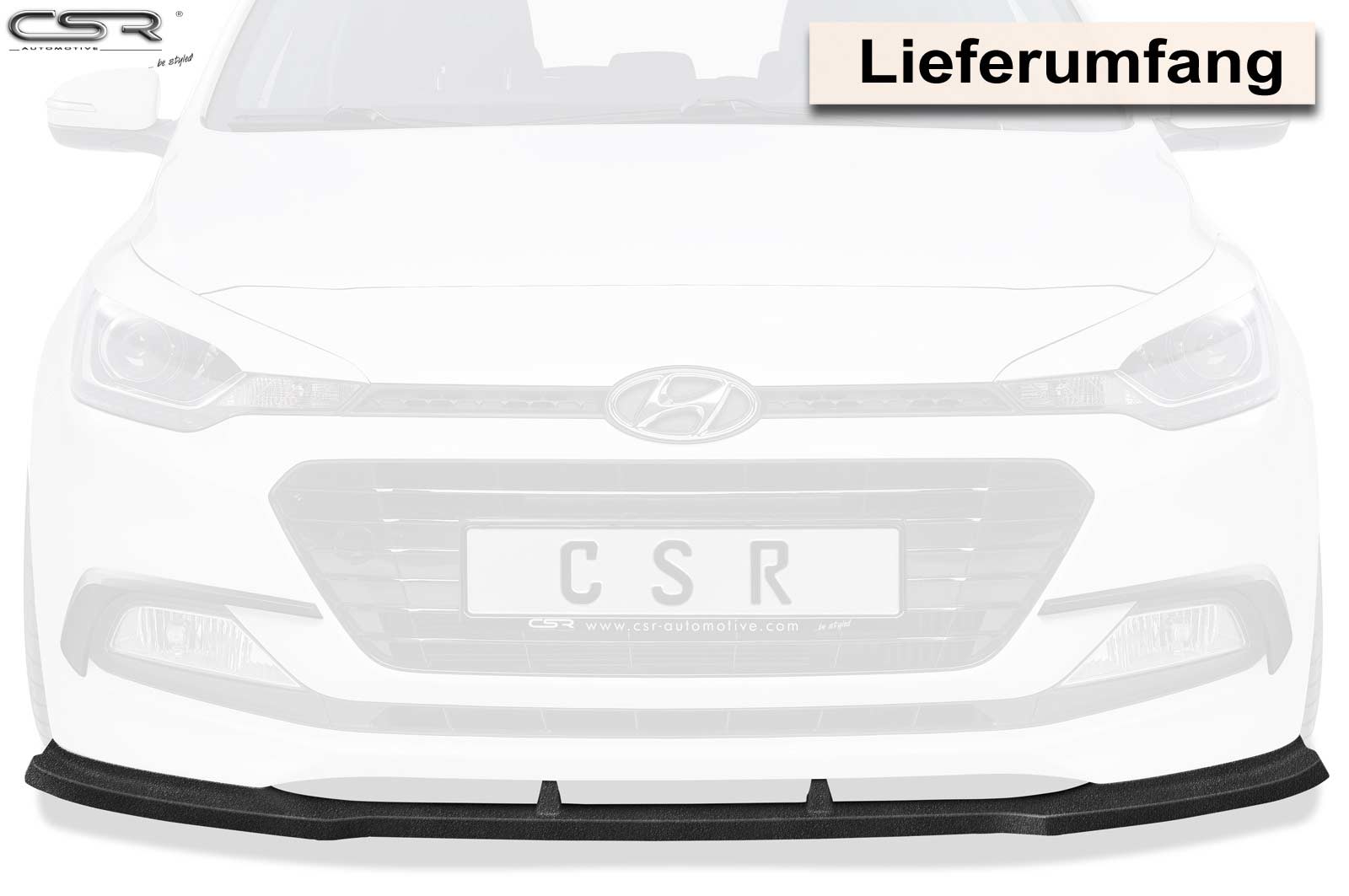 Lame de parechoc avant pour Hyundai I20 GB toutes carrosseries (depuis 2014) - Fabriqué en ABS (6 finitions au choix)