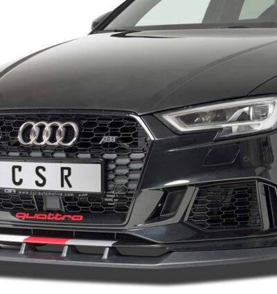 Lame de parechoc avant pour Audi RS3 8V toutes carrosseries (depuis 04/2016) - Fabriqué en ABS (6 finitions au choix)