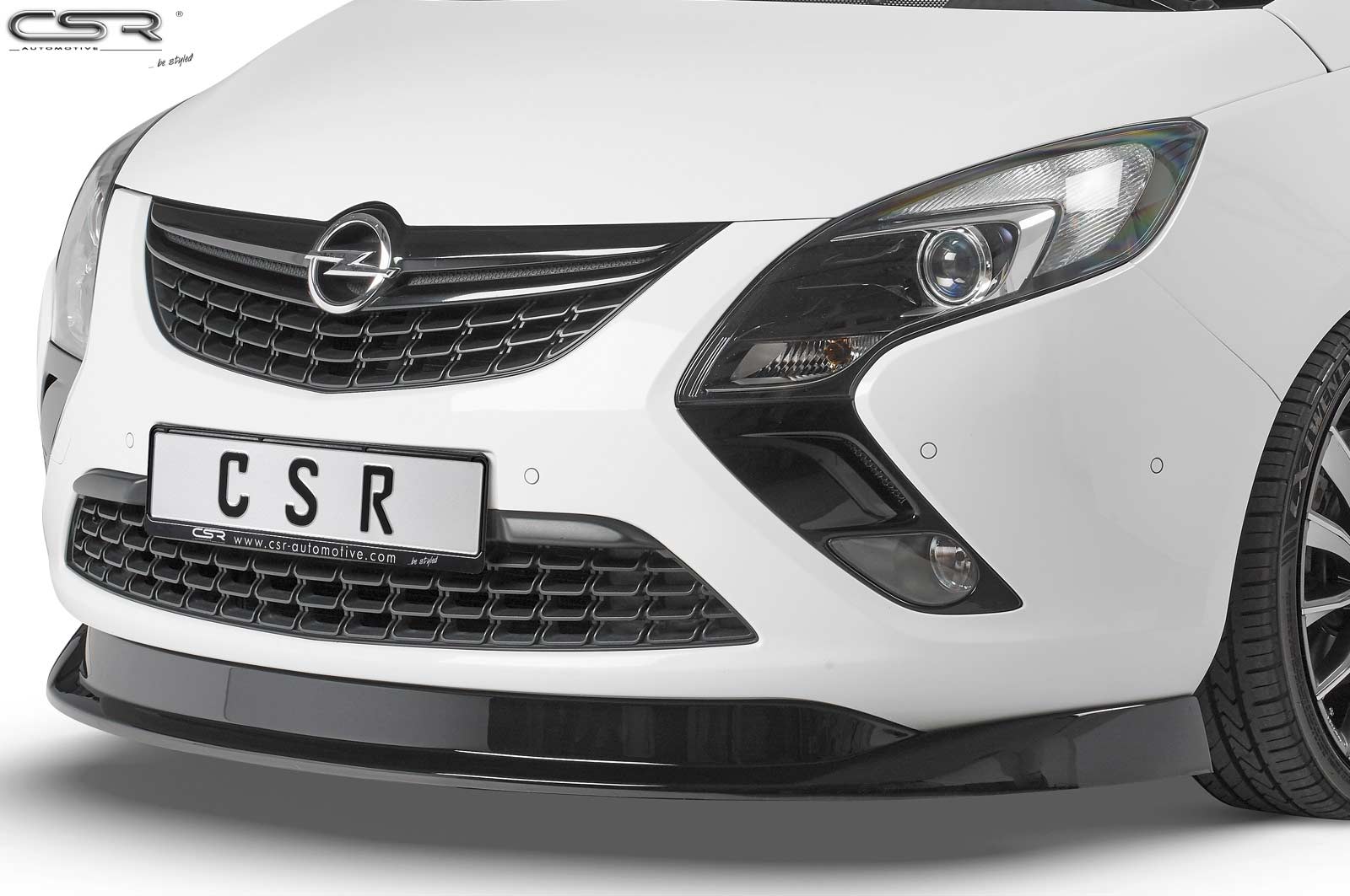 Lame de parechoc avant pour Opel Zafira C Tourer 3. Generation toutes carrosseries (2011-06/2016) - Fabriqué en ABS (6 finitions au choix)