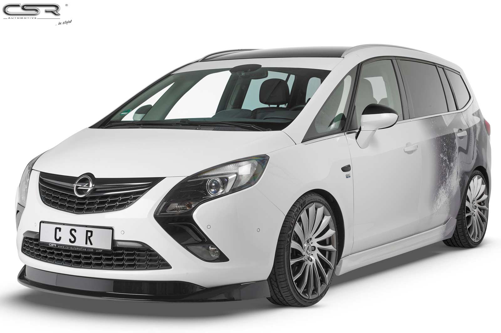 Lame de parechoc avant pour Opel Zafira C Tourer 3. Generation toutes carrosseries (2011-06/2016) - Fabriqué en ABS (6 finitions au choix)