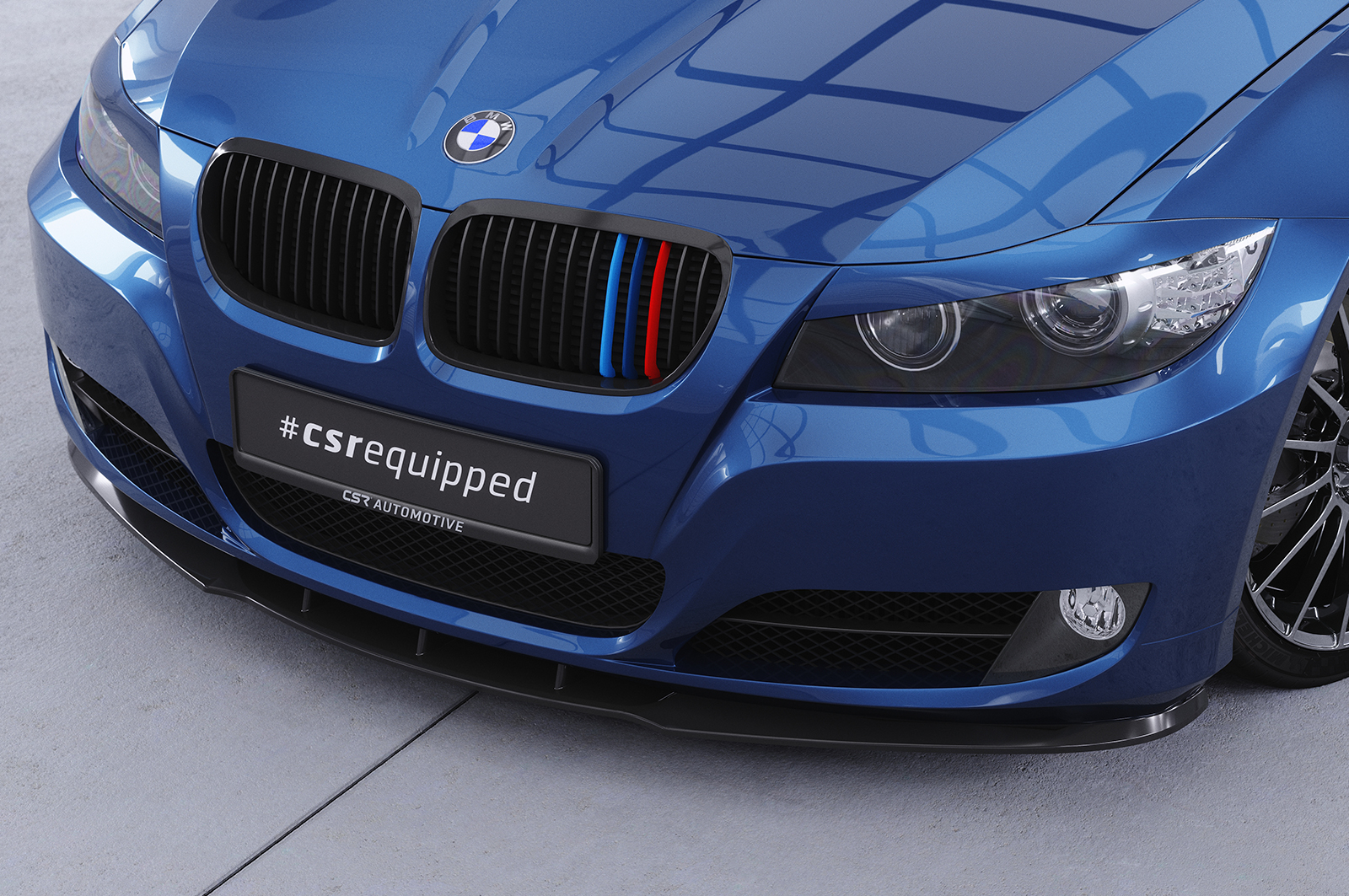 Lame de parechoc avant pour BMW Série 3 E90 LCI / E91 LCI berline / break (2008-2012) - Fabriqué en ABS (6 finitions au choix)