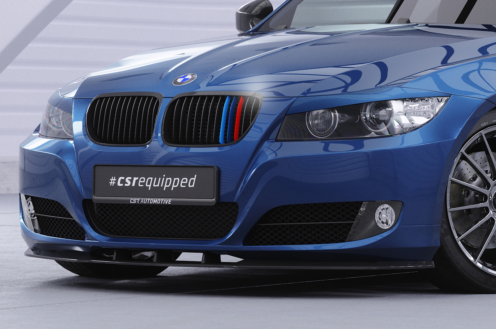 Lame de parechoc avant pour BMW Série 3 E90 LCI / E91 LCI berline / break (2008-2012) - Fabriqué en ABS (6 finitions au choix)
