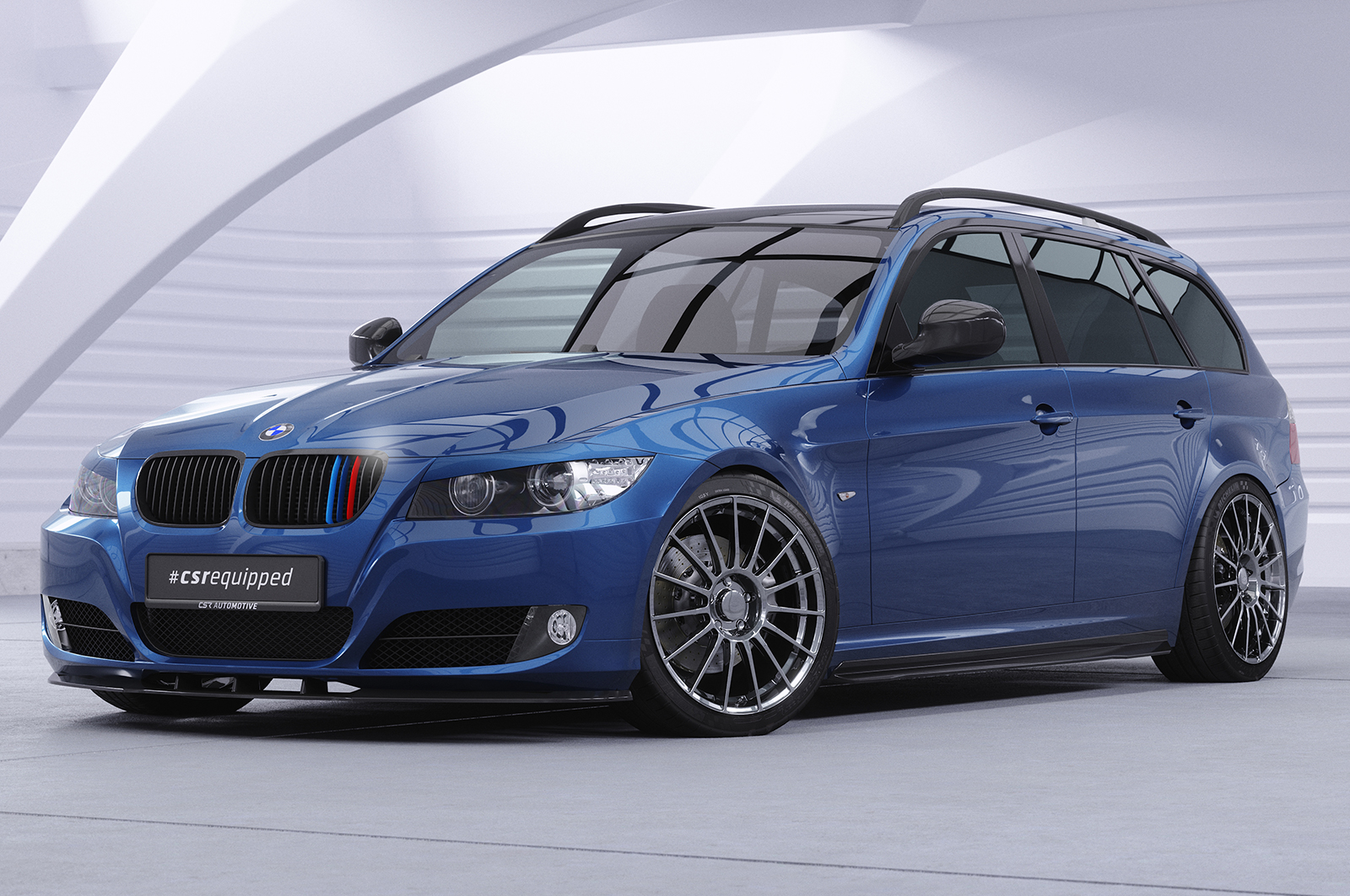 Lame de parechoc avant pour BMW Série 3 E90 LCI / E91 LCI berline / break (2008-2012) - Fabriqué en ABS (6 finitions au choix)
