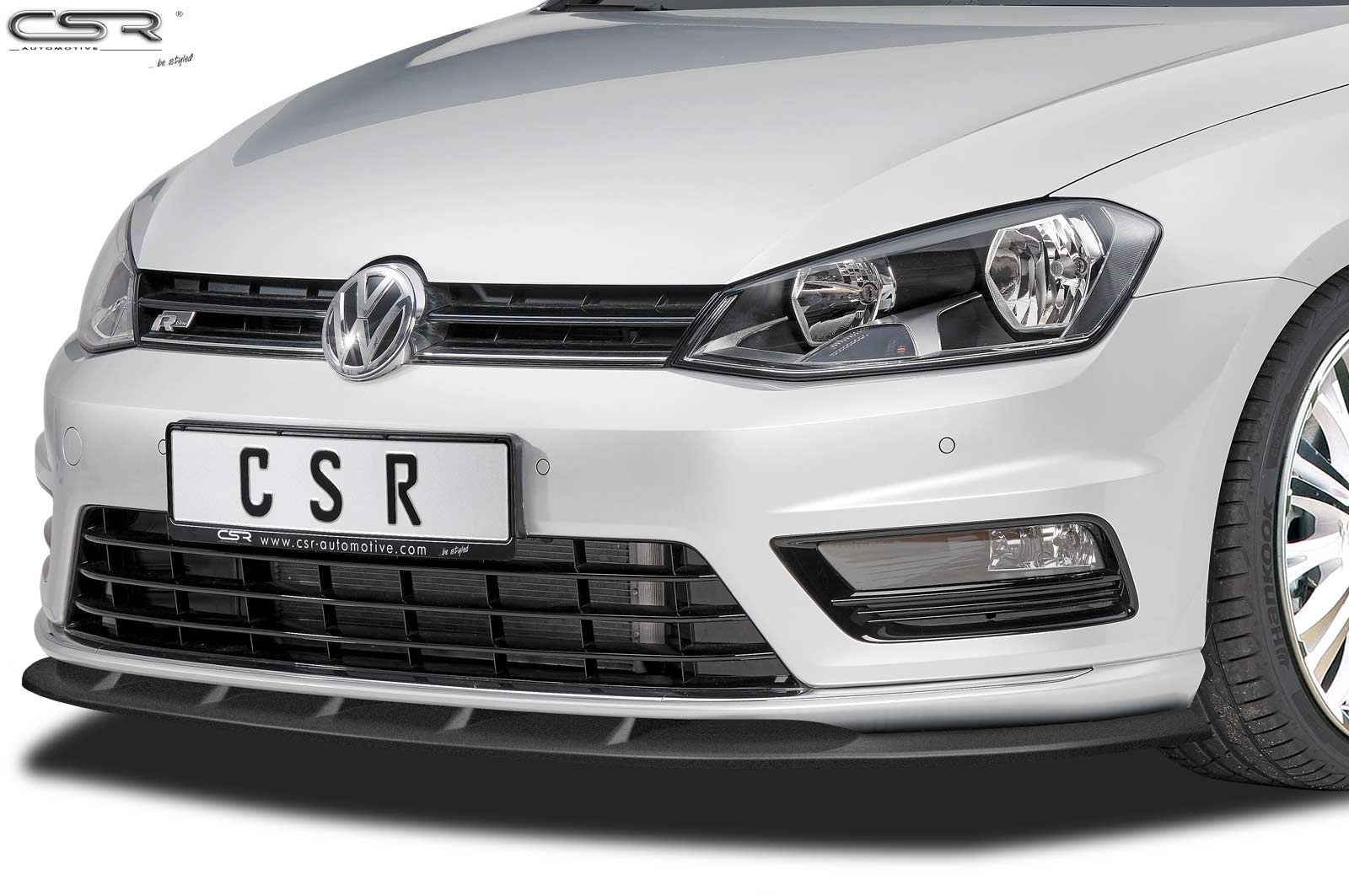 Lame de parechoc avant pour VW Golf 7 uniquement R-Line (depuis 08/2012) - Fabriqué en ABS (6 finitions au choix)