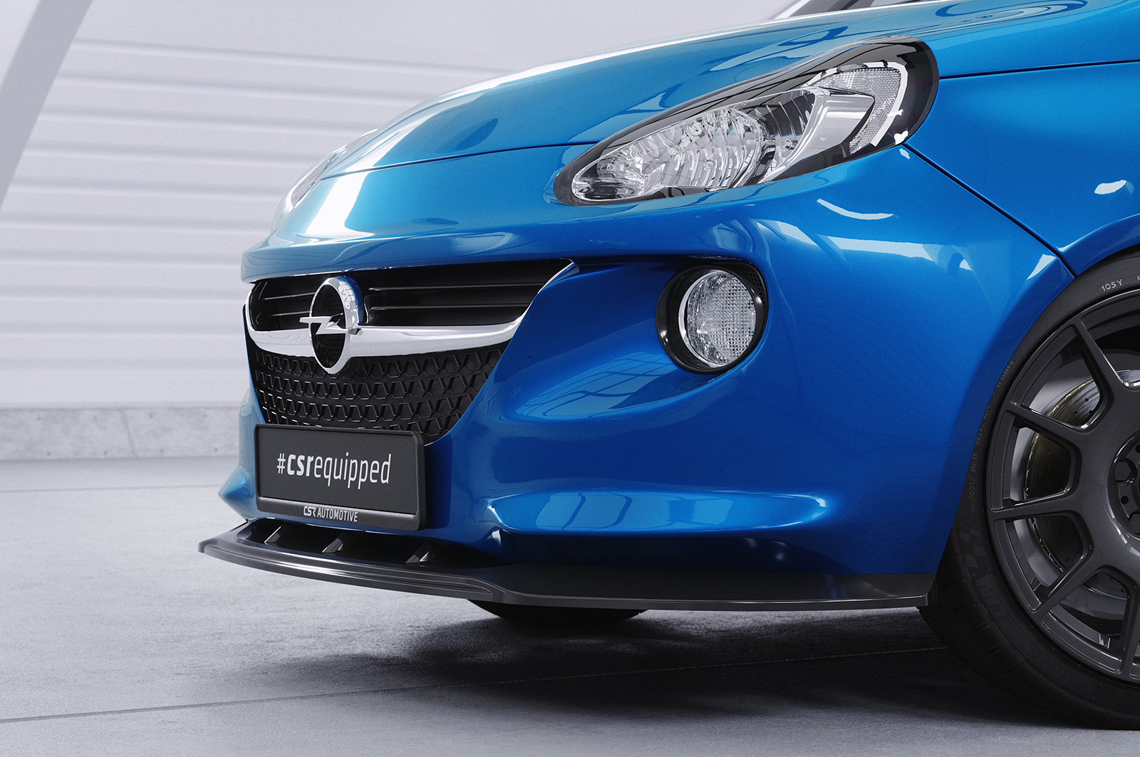 Lame de parechoc avant pour Opel Adam (11/2012-05/2019) - Fabriqué en ABS (6 finitions au choix)