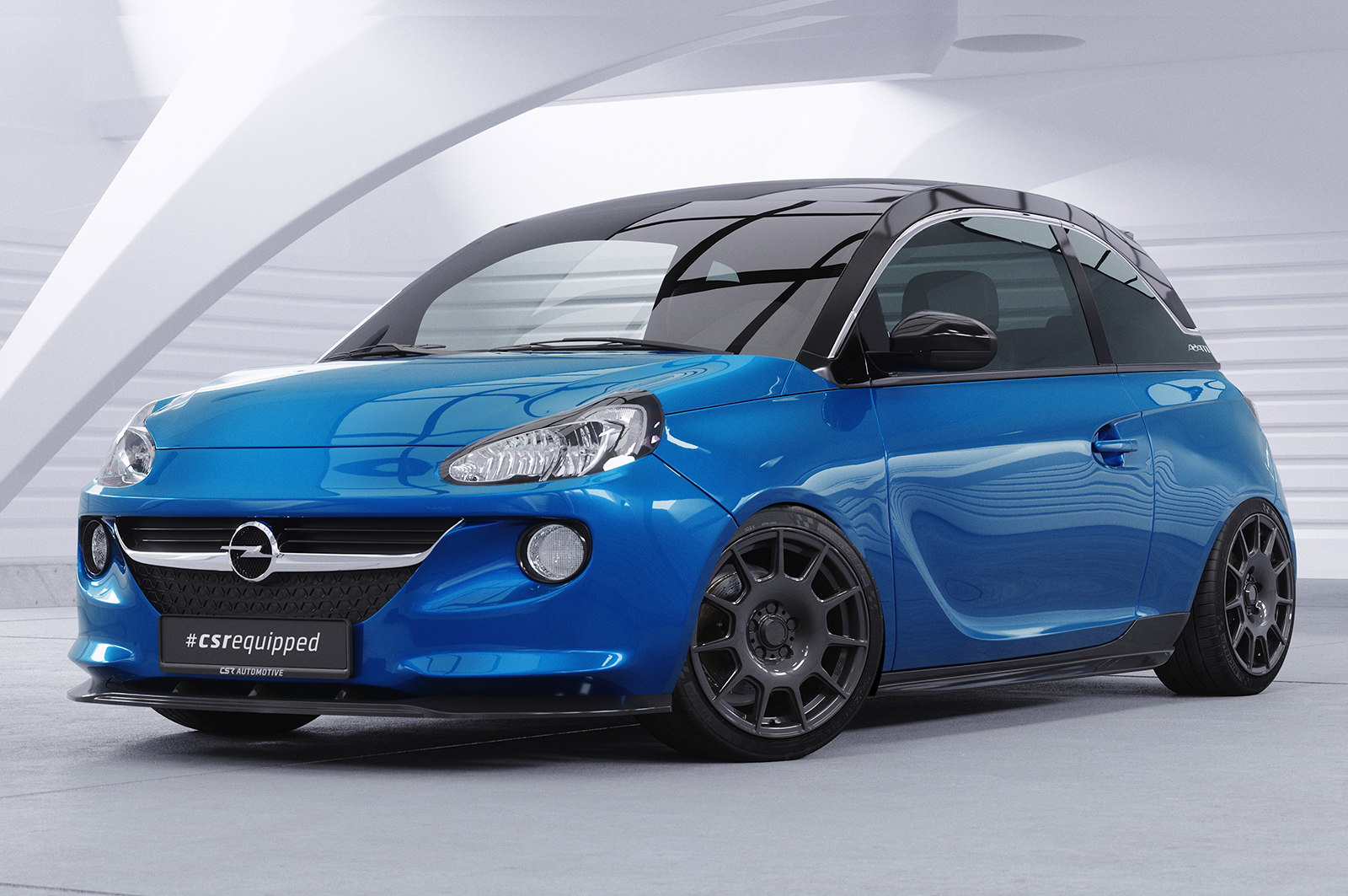 Lame de parechoc avant pour Opel Adam (11/2012-05/2019) - Fabriqué en ABS (6 finitions au choix)