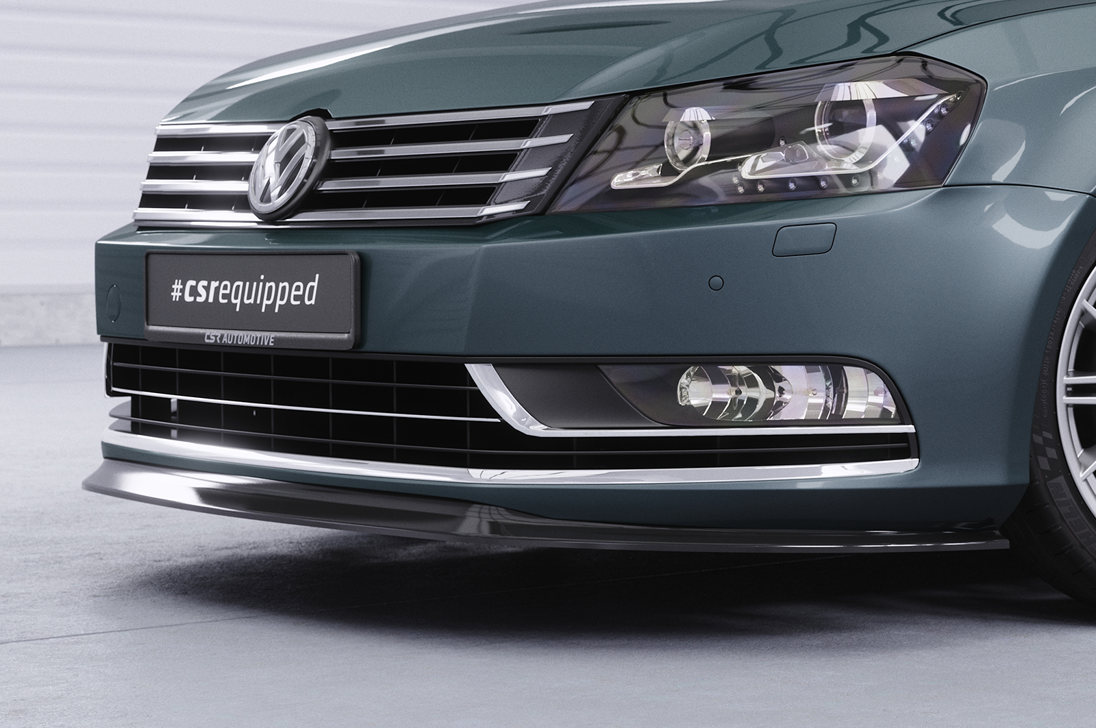 Lame de parechoc avant pour VW Passat B7 (2010-2015) - Fabriqué en ABS (6 finitions au choix)