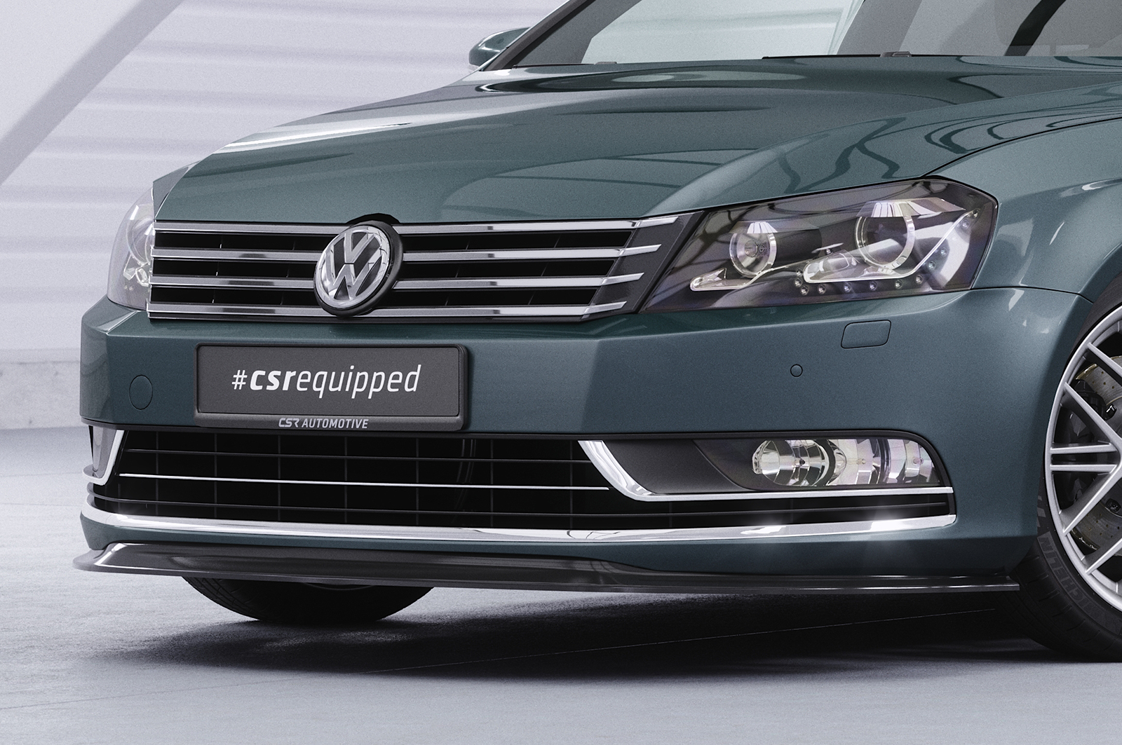Lame de parechoc avant pour VW Passat B7 (2010-2015) - Fabriqué en ABS (6 finitions au choix)