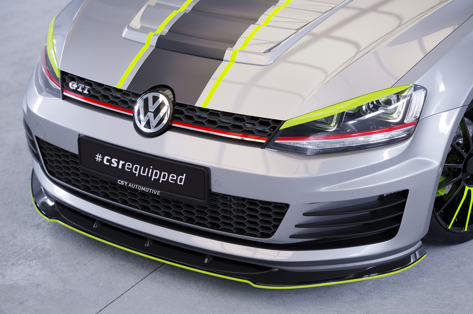 Lame de parechoc avant pour VW Golf 7 GTI / GTD préfacelift (04/2013-2017) - Fabriqué en ABS (6 finitions au choix)