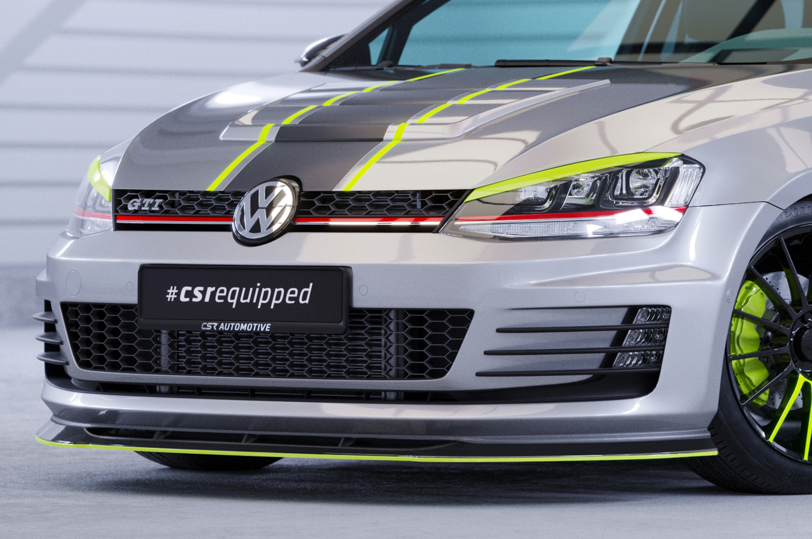 Lame de parechoc avant pour VW Golf 7 GTI / GTD préfacelift (04/2013-2017) - Fabriqué en ABS (6 finitions au choix)