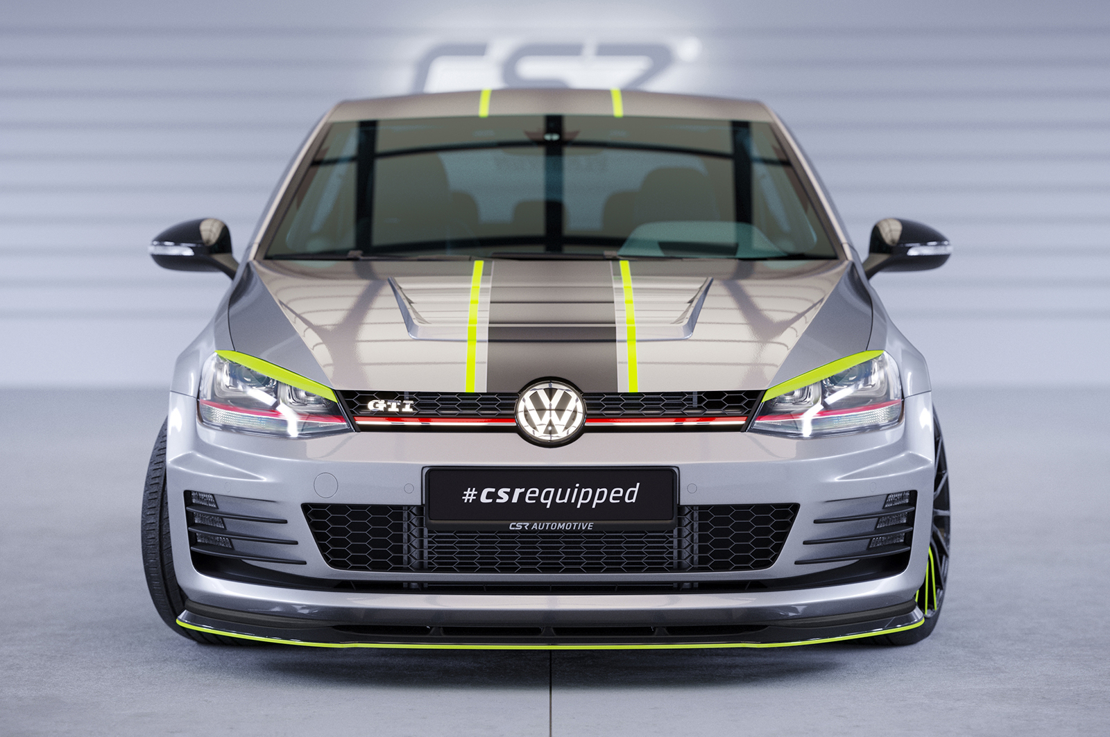 Lame de parechoc avant pour VW Golf 7 GTI / GTD préfacelift (04/2013-2017) - Fabriqué en ABS (6 finitions au choix)