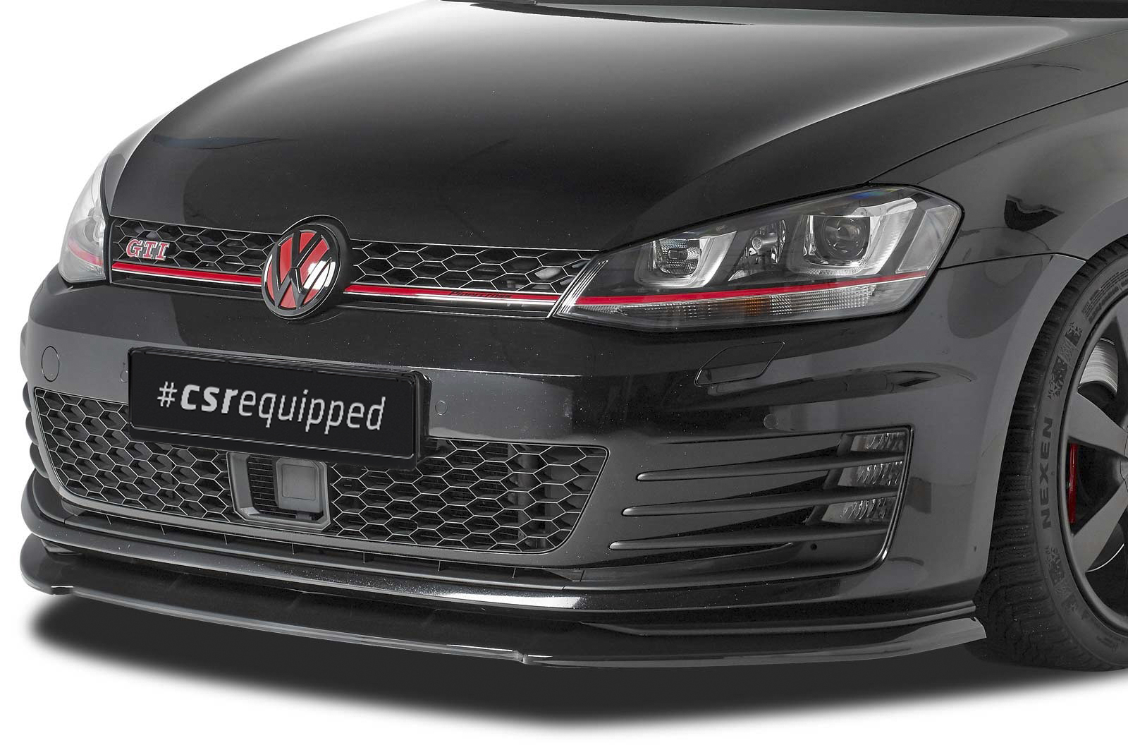 Lame de parechoc avant pour VW Golf 7 GTI / GTD préfacelift (04/2013-2017) - Fabriqué en ABS (6 finitions au choix)