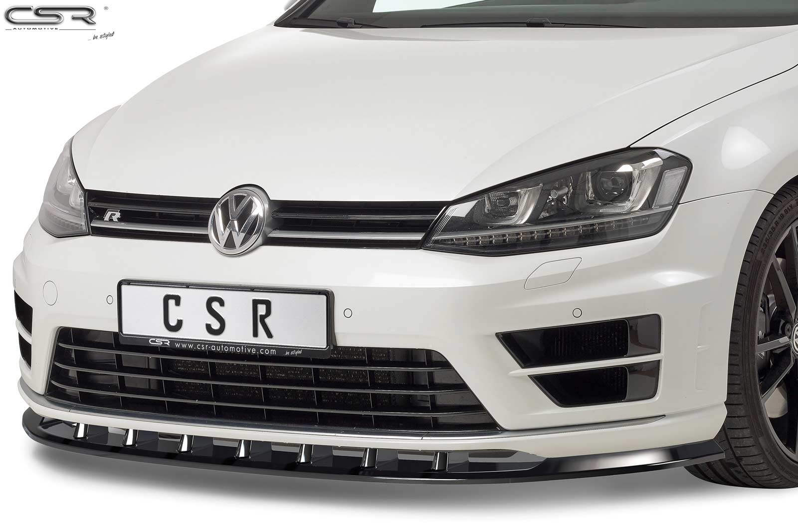 Lame de parechoc avant pour VW Golf 7 R préfacelift (2013-2017) - Fabriqué en ABS (6 finitions au choix)