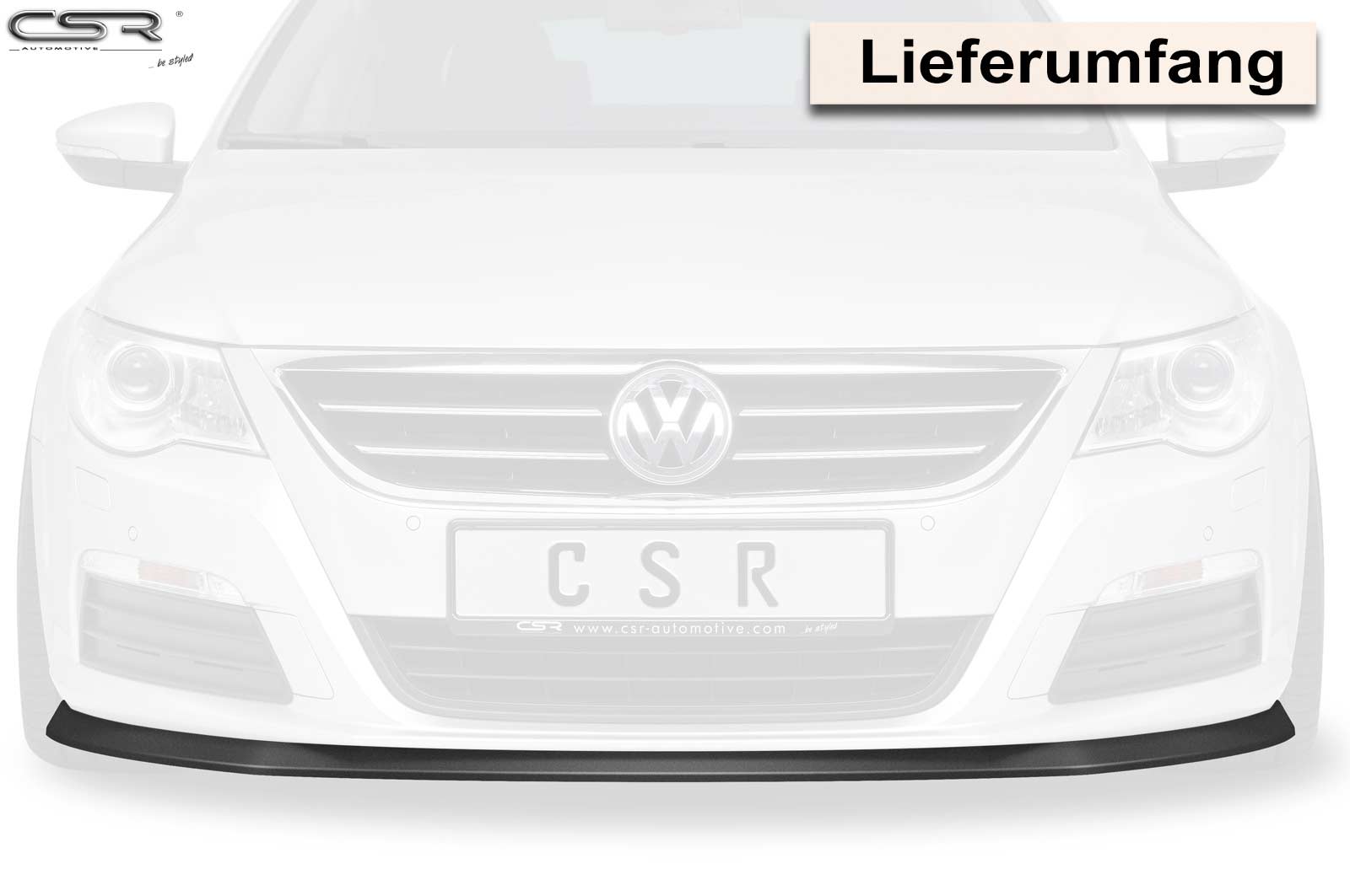 Lame de parechoc avant pour VW Passat CC préfacelift (2008-02/2012) - Fabriqué en ABS (6 finitions au choix)