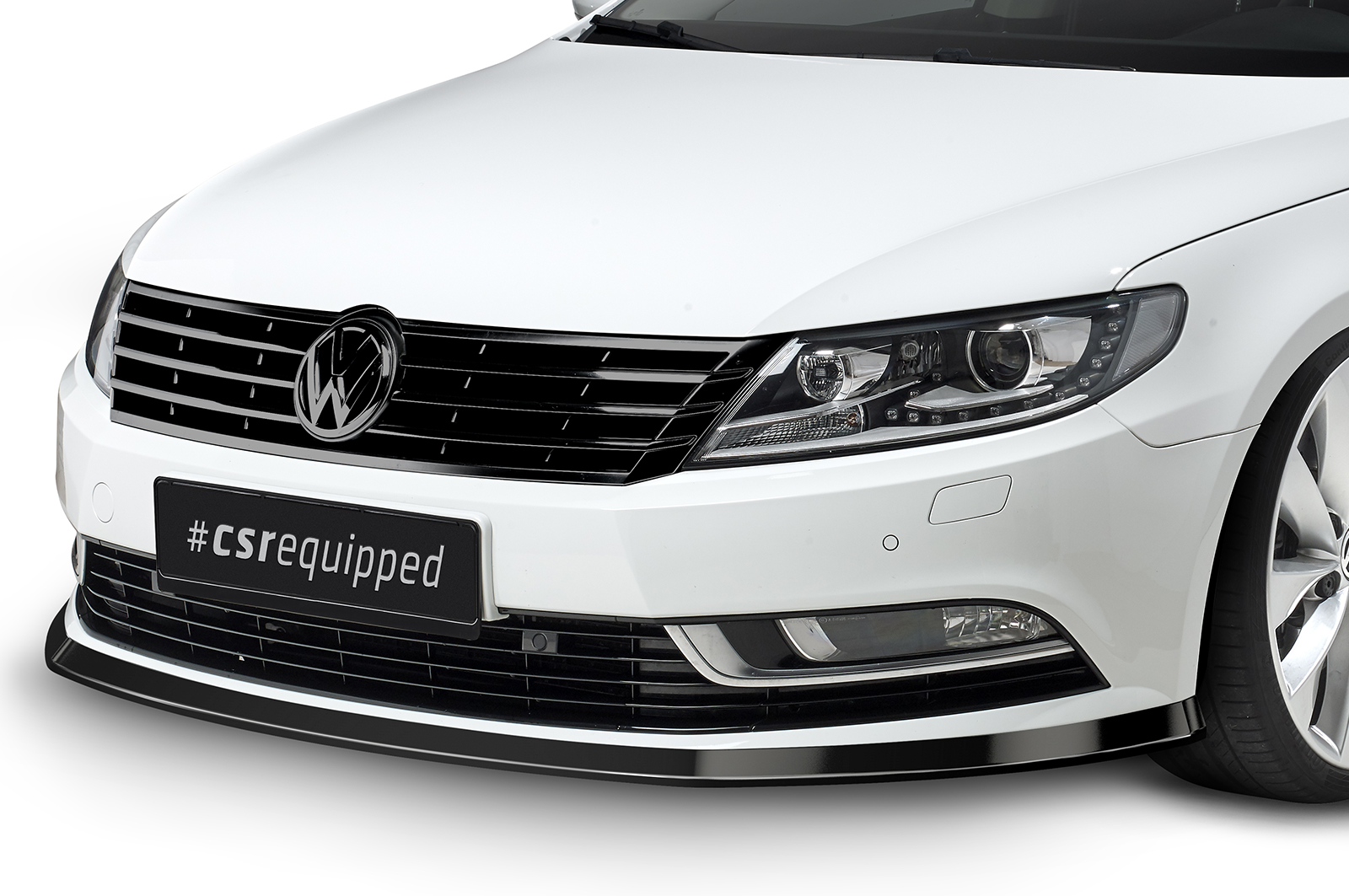 Lame de parechoc avant pour VW CC facelift (Passat CC) (02/2012-11/2016) - Fabriqué en ABS (6 finitions au choix)