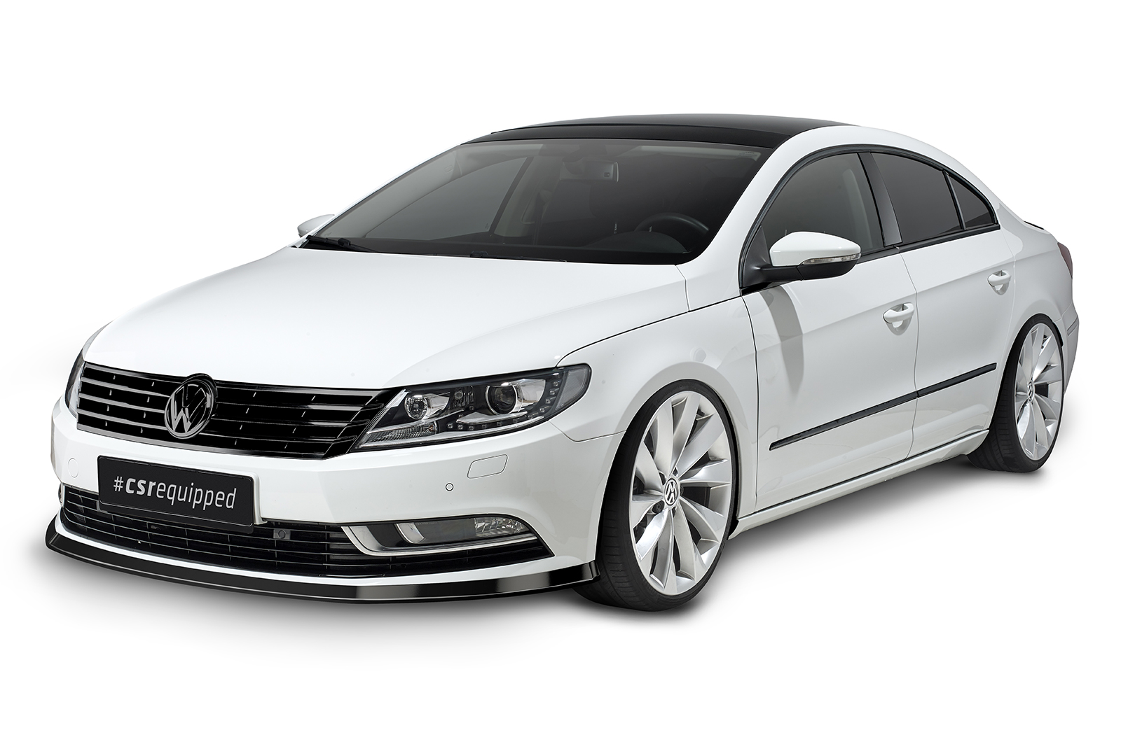 Lame de parechoc avant pour VW CC facelift (Passat CC) (02/2012-11/2016) - Fabriqué en ABS (6 finitions au choix)
