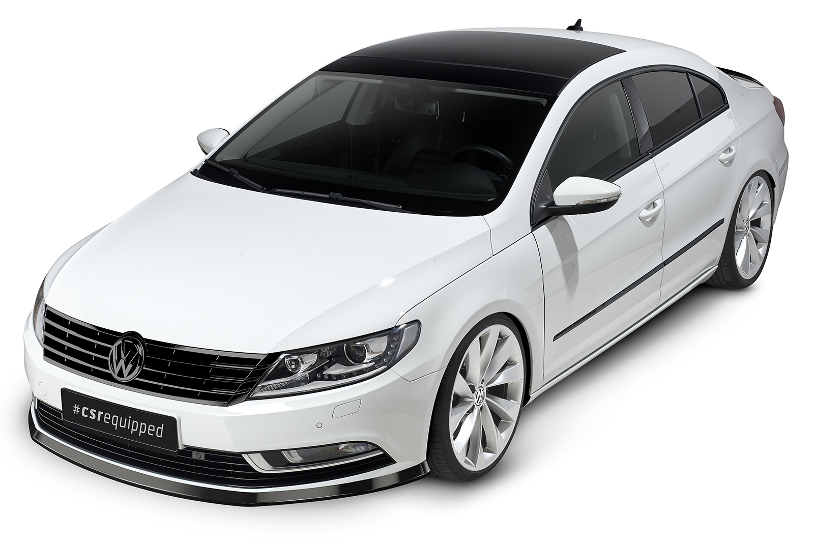 Lame de parechoc avant pour VW CC facelift (Passat CC) (02/2012-11/2016) - Fabriqué en ABS (6 finitions au choix)