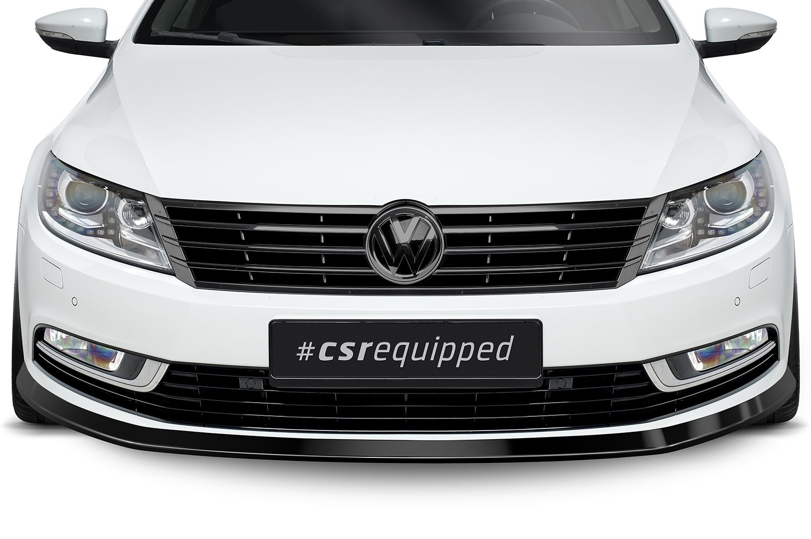 Lame de parechoc avant pour VW CC facelift (Passat CC) (02/2012-11/2016) - Fabriqué en ABS (6 finitions au choix)