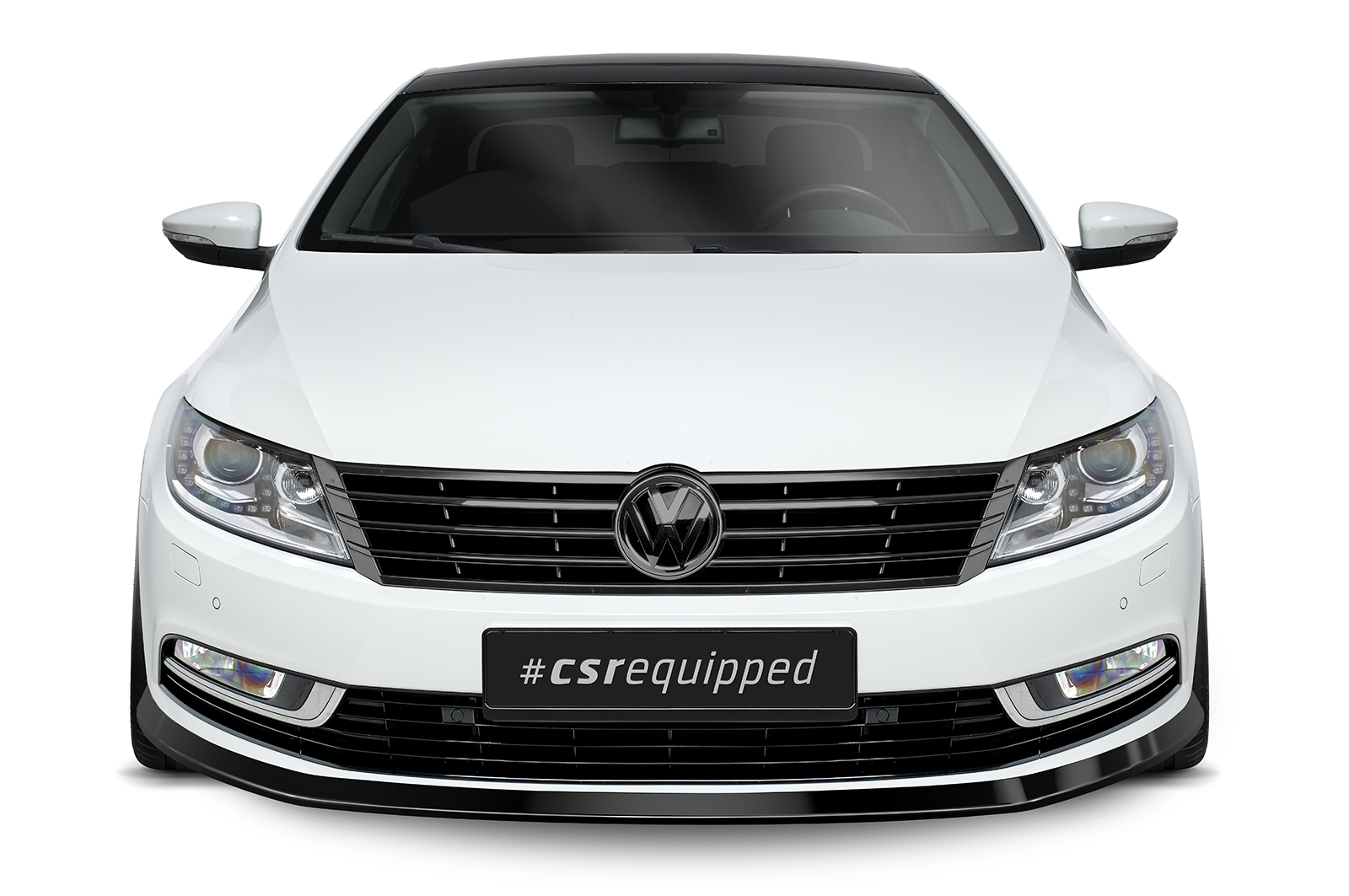 Lame de parechoc avant pour VW CC facelift (Passat CC) (02/2012-11/2016) - Fabriqué en ABS (6 finitions au choix)