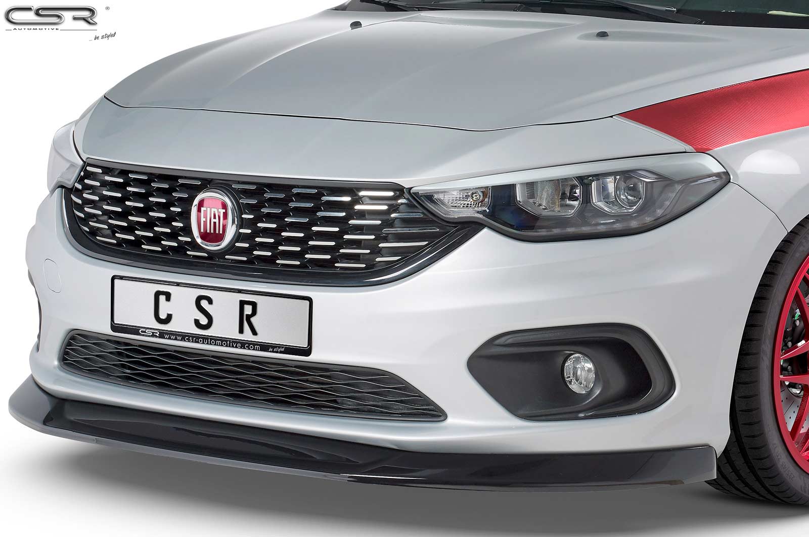Lame de parechoc avant pour Fiat Tipo (Typ 356) (depuis 2015) - Fabriqué en ABS (6 finitions au choix)