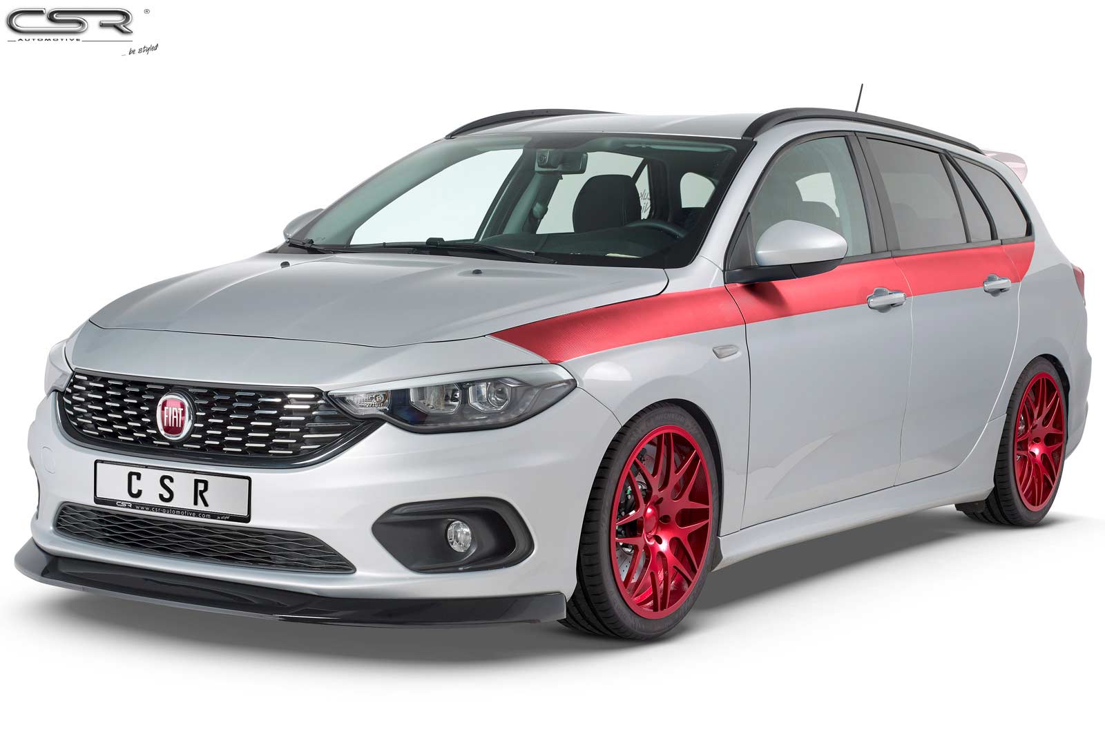 Lame de parechoc avant pour Fiat Tipo (Typ 356) (depuis 2015) - Fabriqué en ABS (6 finitions au choix)