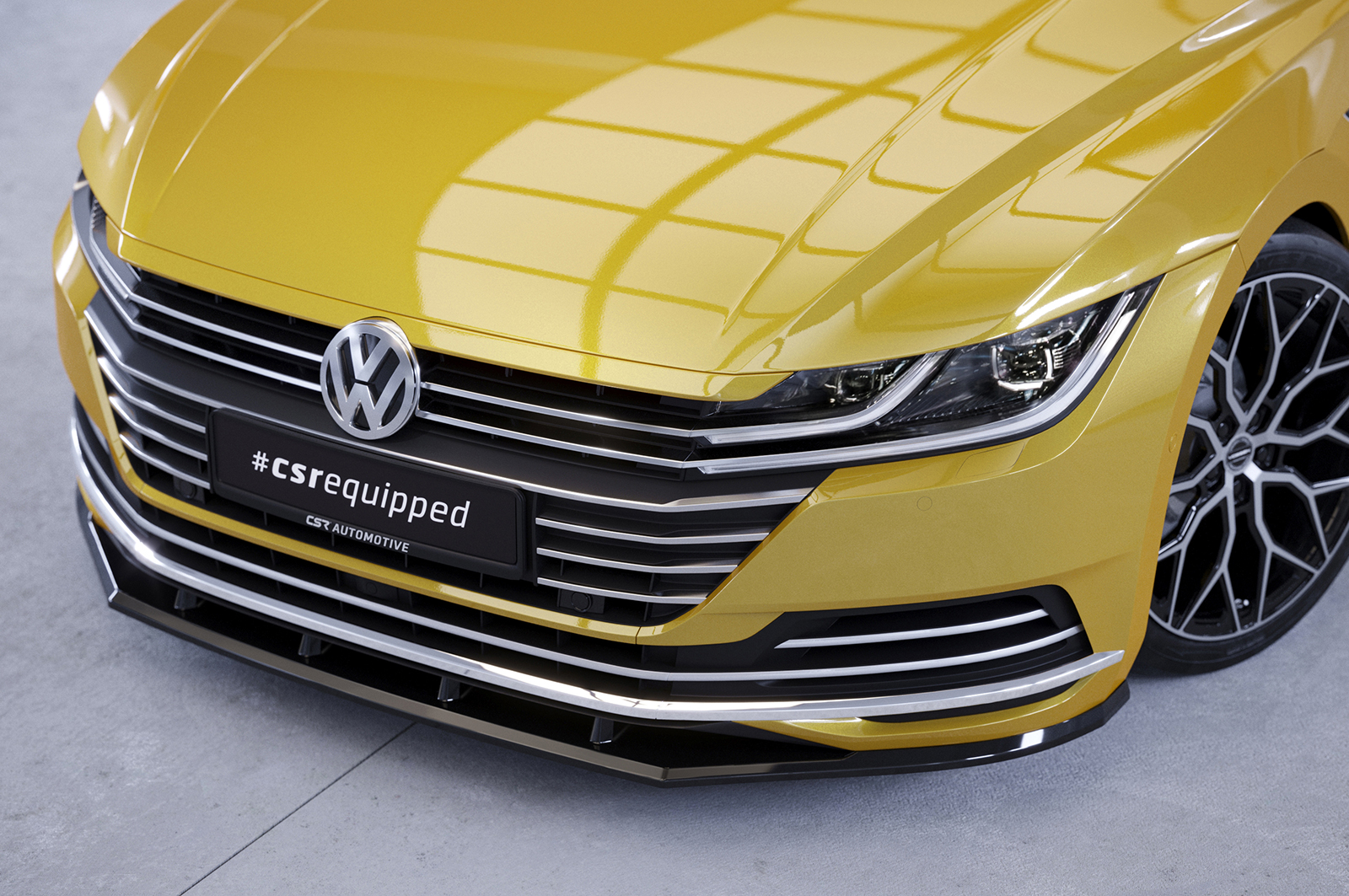 Lame de parechoc avant pour VW Arteon (2017-06/2020) - Fabriqué en ABS (6 finitions au choix)
