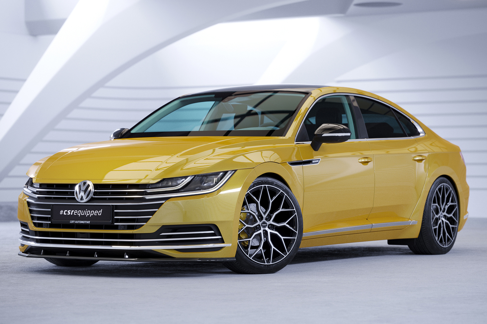 Lame de parechoc avant pour VW Arteon (2017-06/2020) - Fabriqué en ABS (6 finitions au choix)