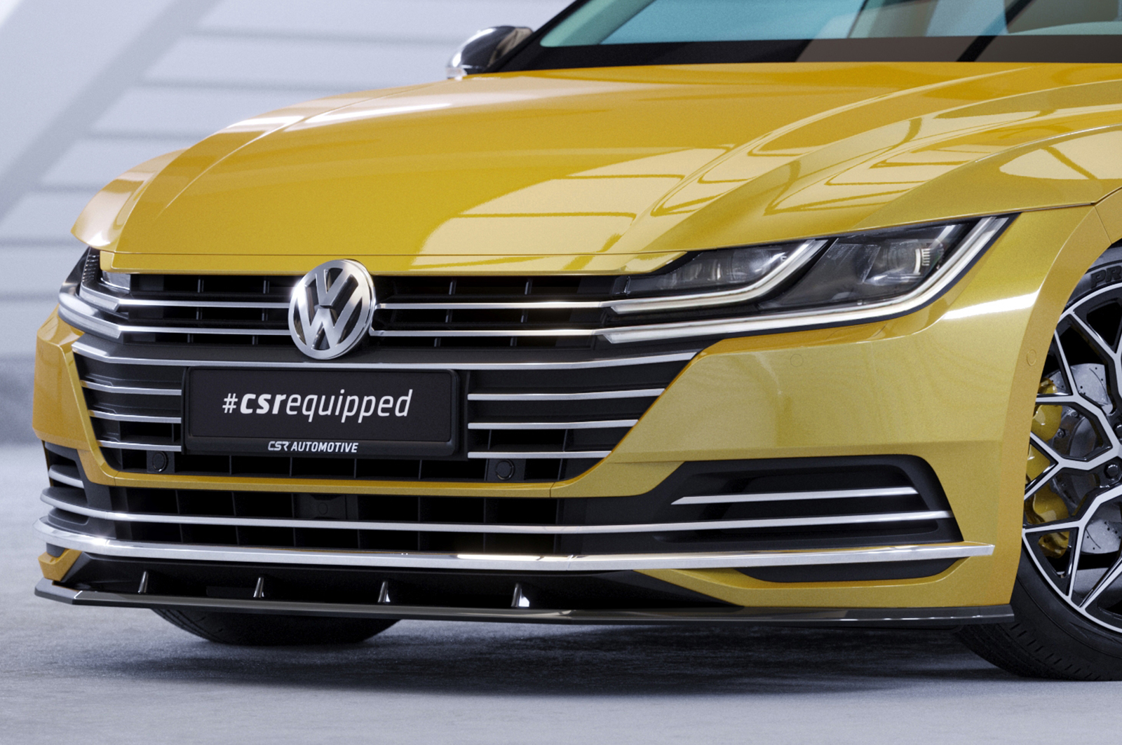 Lame de parechoc avant pour VW Arteon (2017-06/2020) - Fabriqué en ABS (6 finitions au choix)