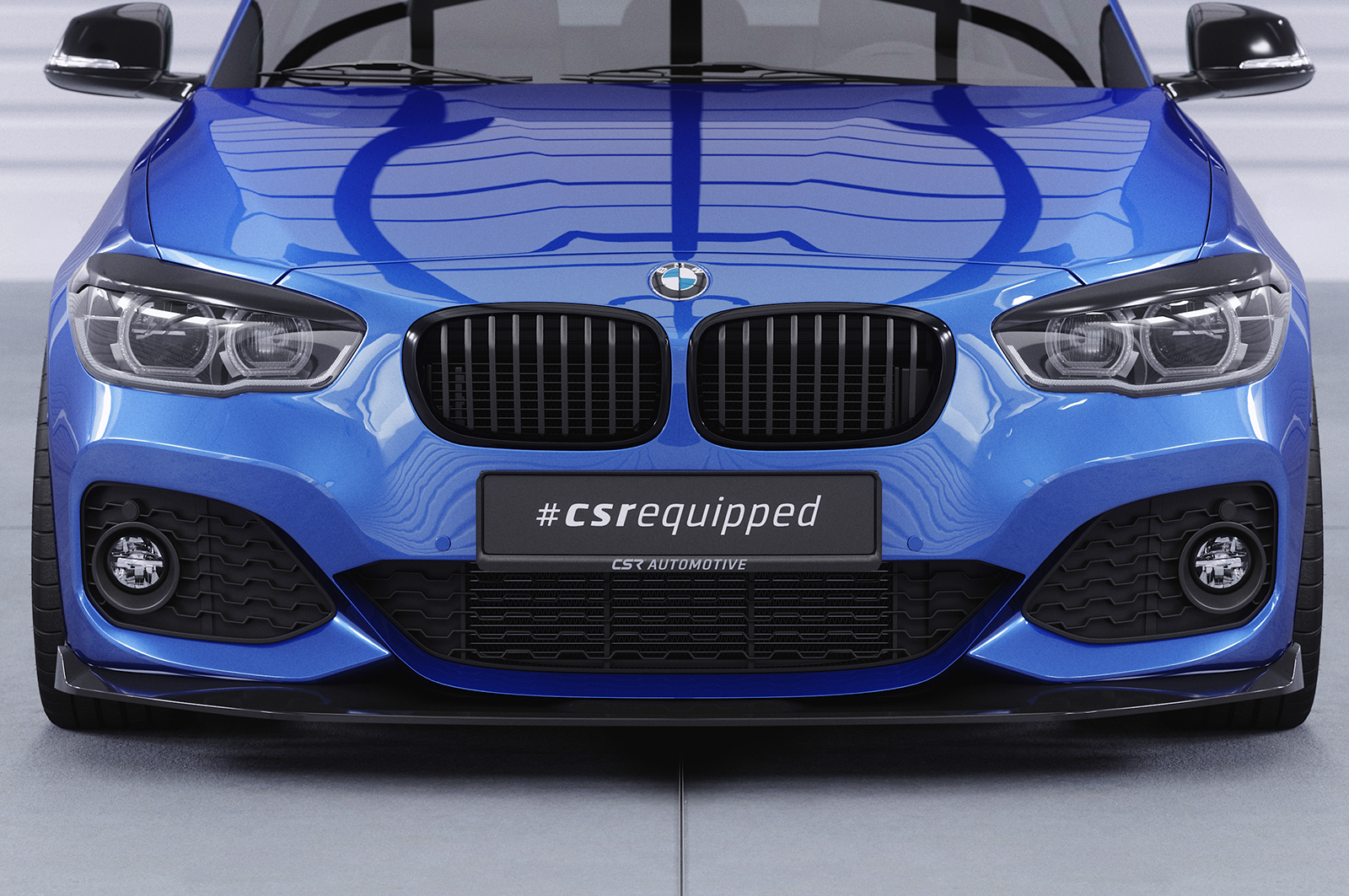 Lame de parechoc avant pour BMW Série 1 F20 / F21 facelift avec Pack M (depuis 01/2015) - Fabriqué en ABS (6 finitions au choix)