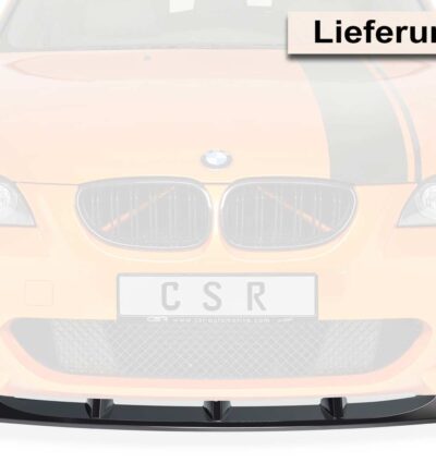 Lame de parechoc avant pour BMW Série 5 E60 / E61 avec Pack M (06/2003-05/2010) - Fabriqué en ABS (6 finitions au choix)
