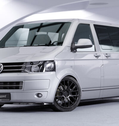 Lame de parechoc avant pour VW T5 1. facelift (09/2009-07/2015) - Fabriqué en ABS (6 finitions au choix)