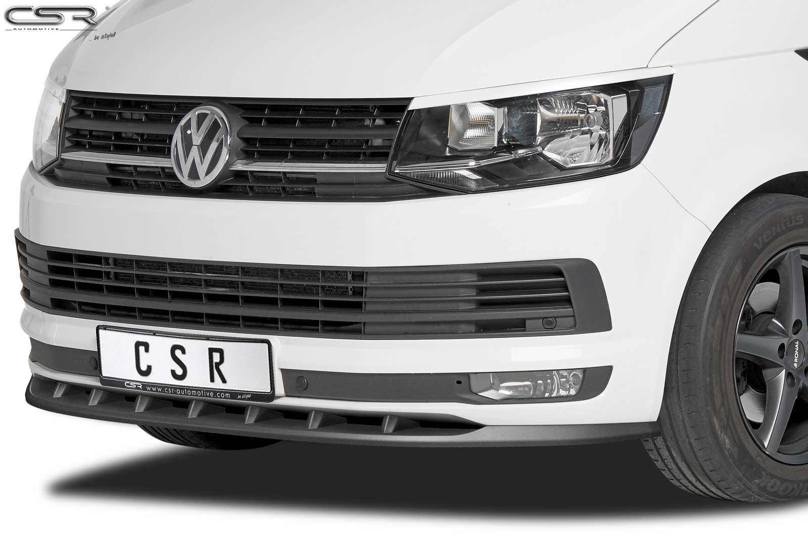 Lame de parechoc avant pour VW T6 2. facelift (2015-2019) - Fabriqué en ABS (6 finitions au choix)