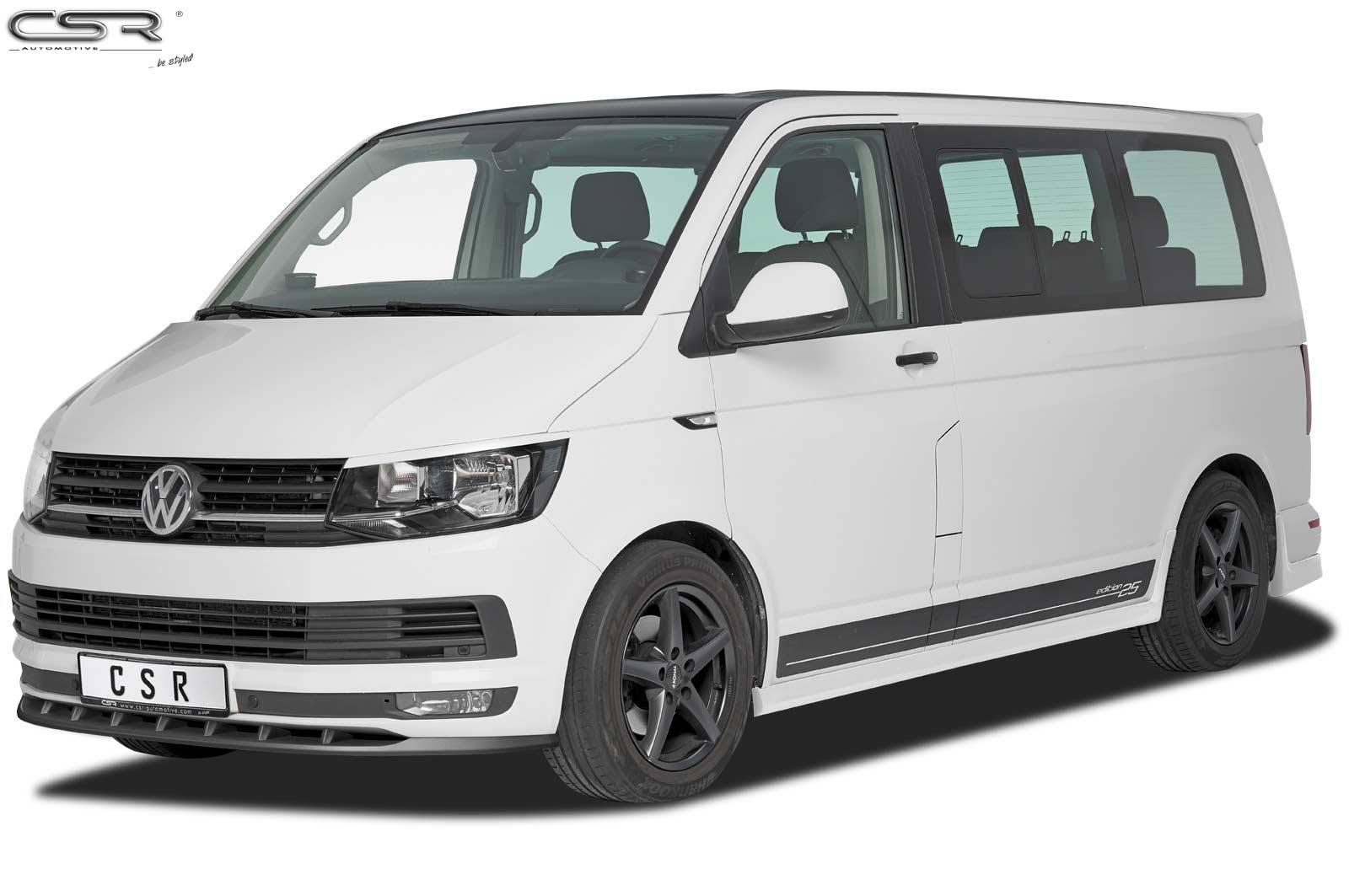 Lame de parechoc avant pour VW T6 2. facelift (2015-2019) - Fabriqué en ABS (6 finitions au choix)