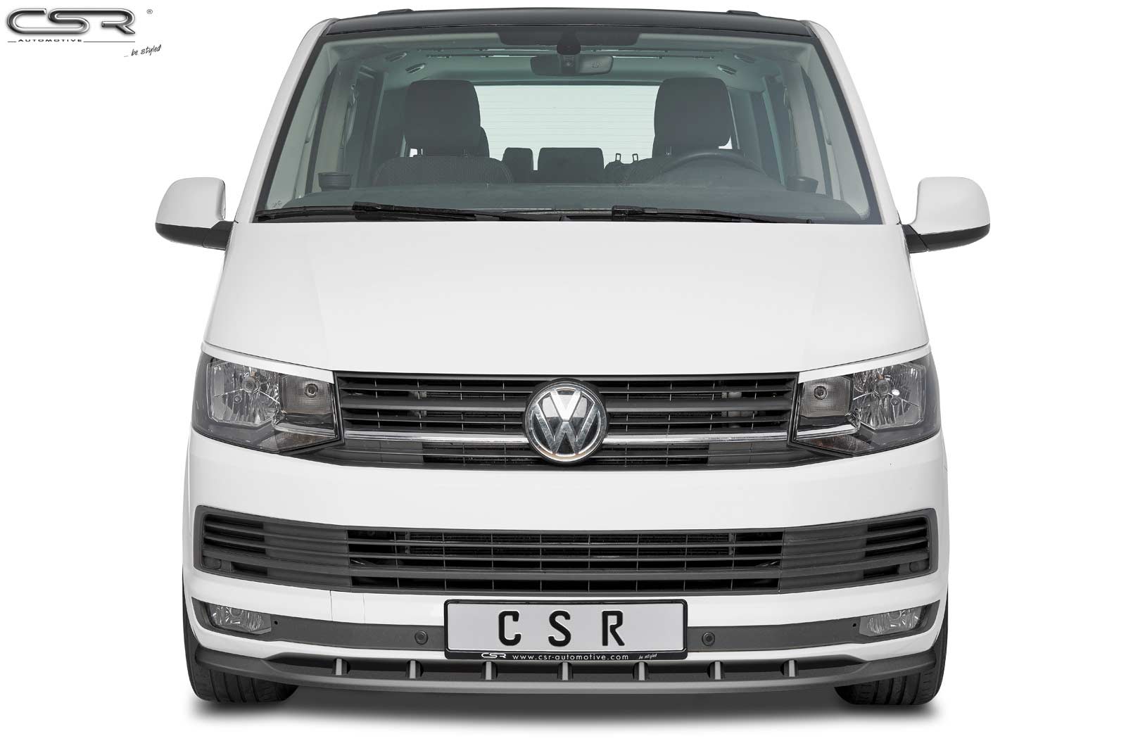 Lame de parechoc avant pour VW T6 2. facelift (2015-2019) - Fabriqué en ABS (6 finitions au choix)