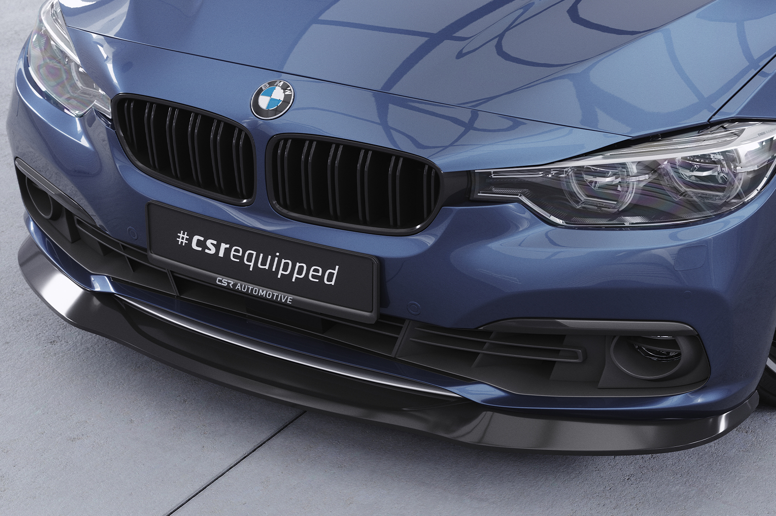 Lame de parechoc avant pour BMW Série 3 F30 / F31 facelift (07/2015-2019) - Fabriqué en ABS (6 finitions au choix)