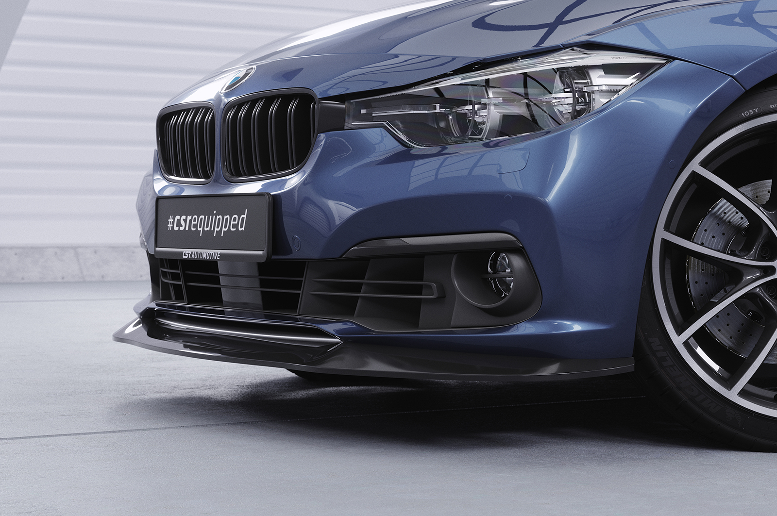 Lame de parechoc avant pour BMW Série 3 F30 / F31 facelift (07/2015-2019) - Fabriqué en ABS (6 finitions au choix)