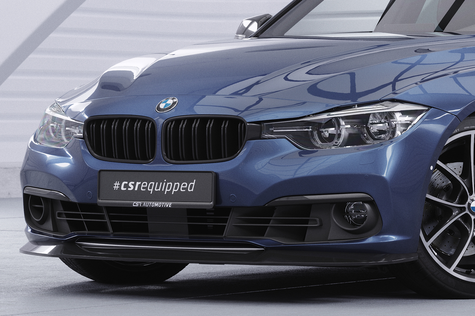 Lame de parechoc avant pour BMW Série 3 F30 / F31 facelift (07/2015-2019) - Fabriqué en ABS (6 finitions au choix)