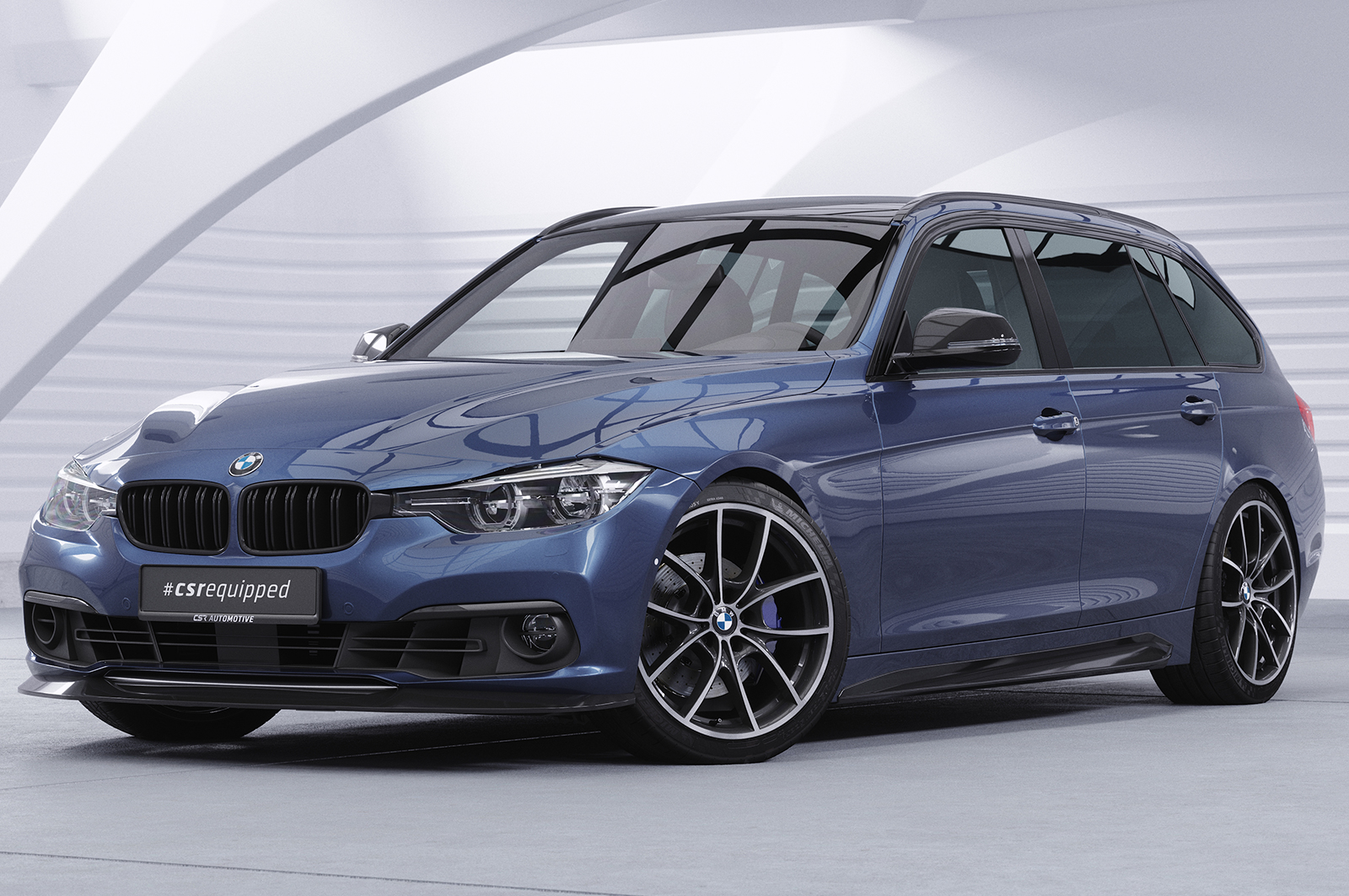 Lame de parechoc avant pour BMW Série 3 F30 / F31 facelift (07/2015-2019) - Fabriqué en ABS (6 finitions au choix)