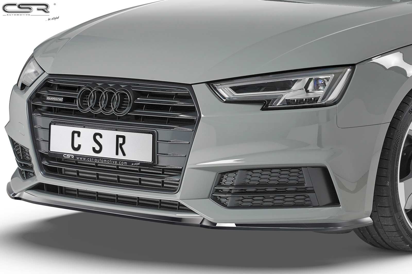 Lame de parechoc avant pour Audi A4 B9 (Typ 8W) S-Line / S4 B9 (Typ 8W) préfacelift (2015-08/2018) - Fabriqué en ABS (6 finitions au choix)