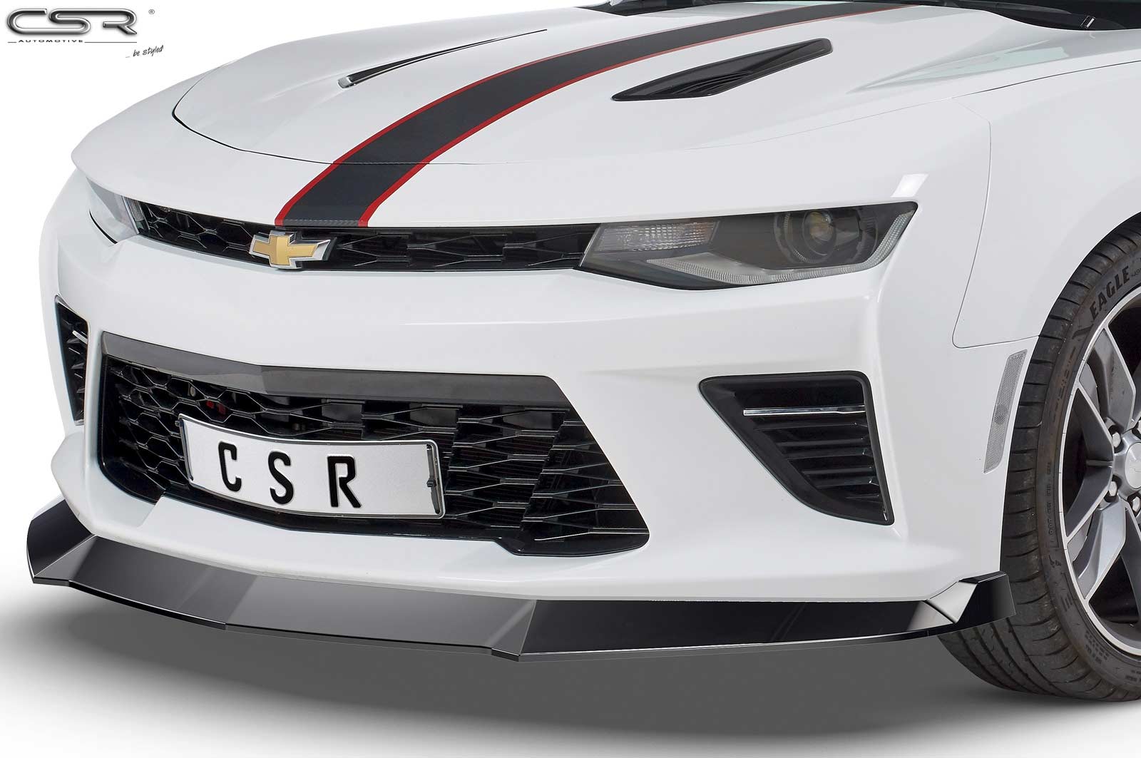 Lame de parechoc avant pour Chevrolet Camaro 6 SS (2016-2018) - Fabriqué en ABS (6 finitions au choix)