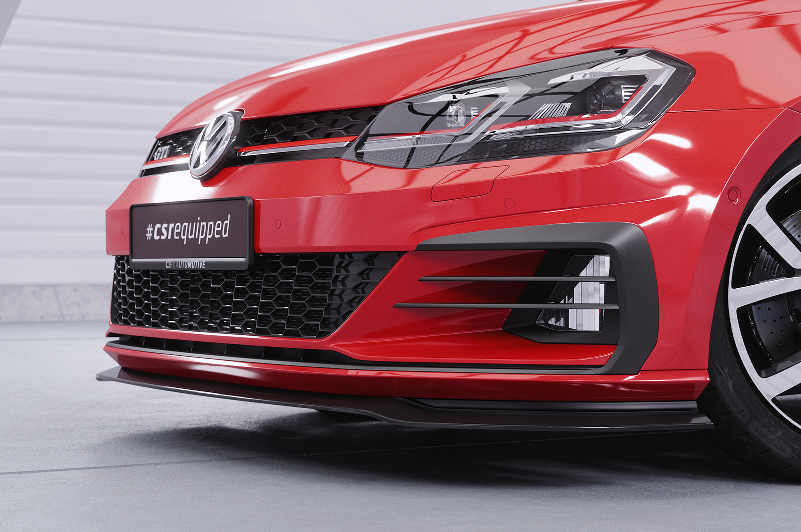 Lame de parechoc avant pour VW Golf 7 GTI / GTD / R-Line facelift (depuis 2017) - Fabriqué en ABS (6 finitions au choix)