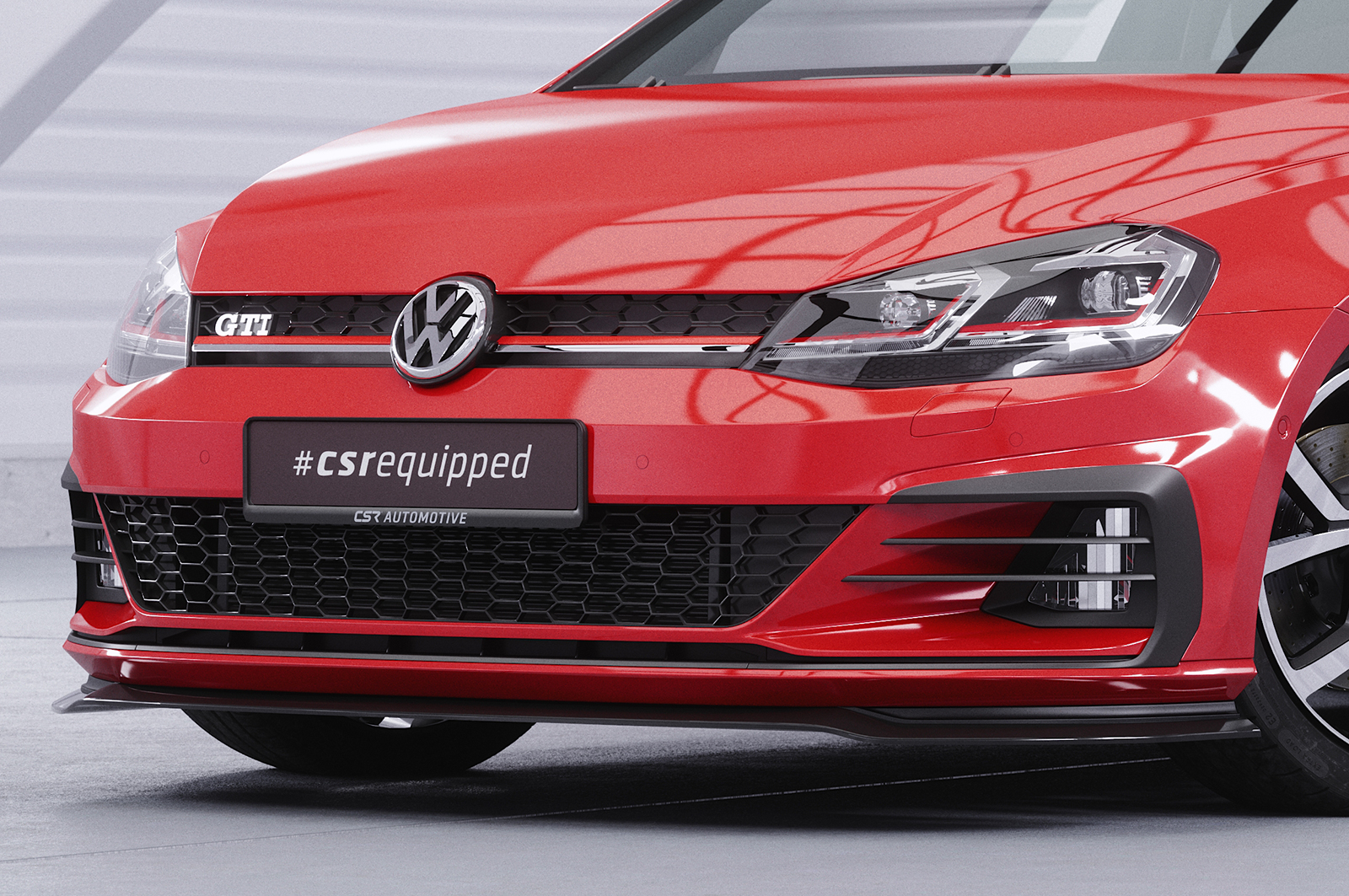 Lame de parechoc avant pour VW Golf 7 GTI / GTD / R-Line facelift (depuis 2017) - Fabriqué en ABS (6 finitions au choix)