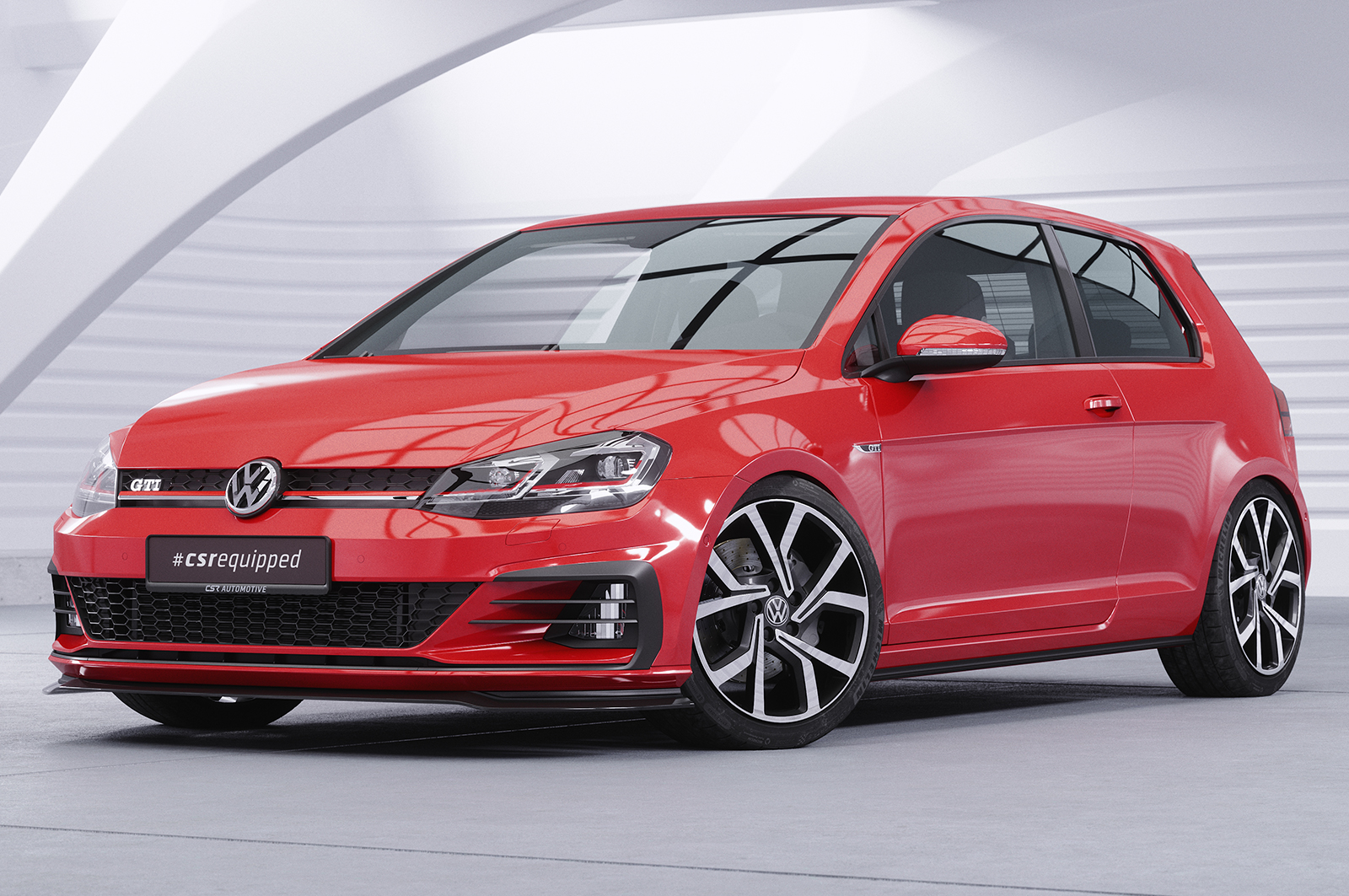 Lame de parechoc avant pour VW Golf 7 GTI / GTD / R-Line facelift (depuis 2017) - Fabriqué en ABS (6 finitions au choix)