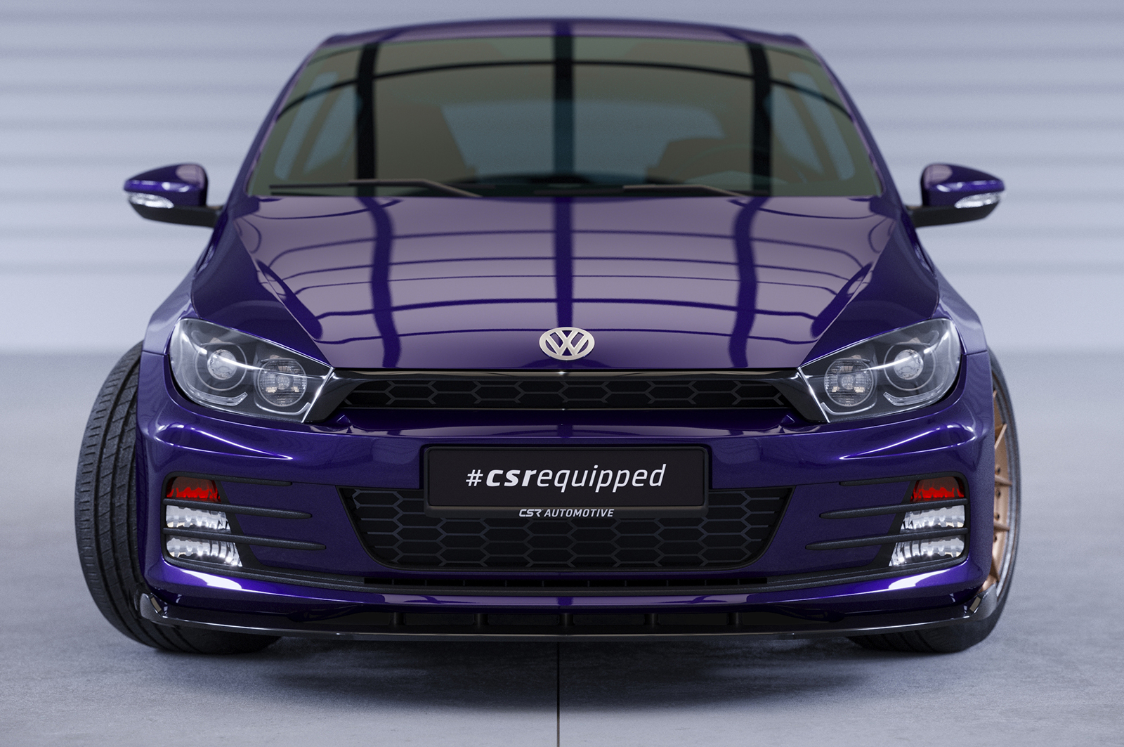 Lame de parechoc avant pour VW Scirocco III finition de base / facelift (2014-2017) - Fabriqué en ABS (6 finitions au choix)