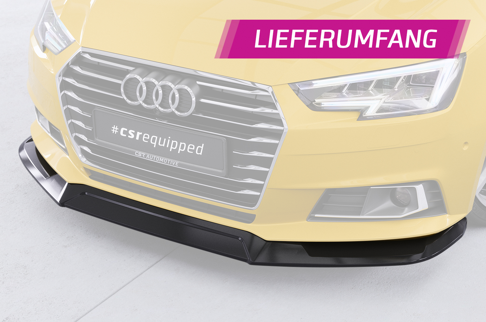 Lame de parechoc avant pour Audi A4 B9 (Typ 8W) préfacelift (2015-04/2019) - Fabriqué en ABS (6 finitions au choix)
