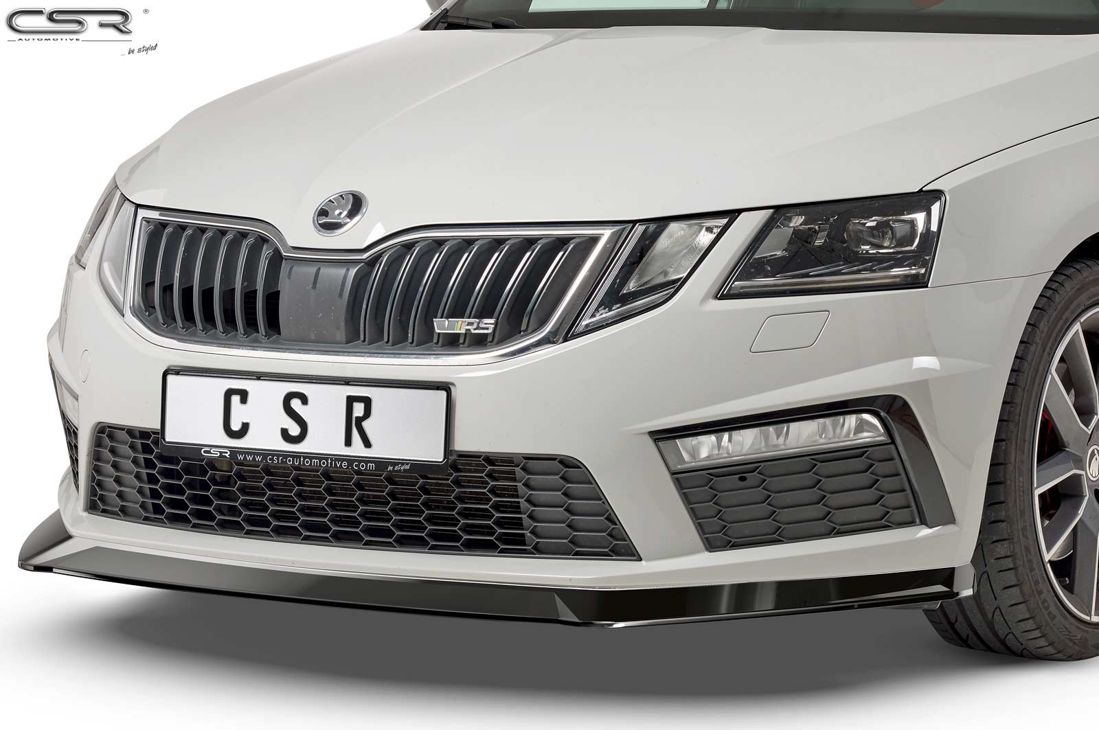 Lame de parechoc avant pour Skoda Octavia III (Typ 5E) RS facelift (2017-2019) - Fabriqué en ABS (6 finitions au choix)