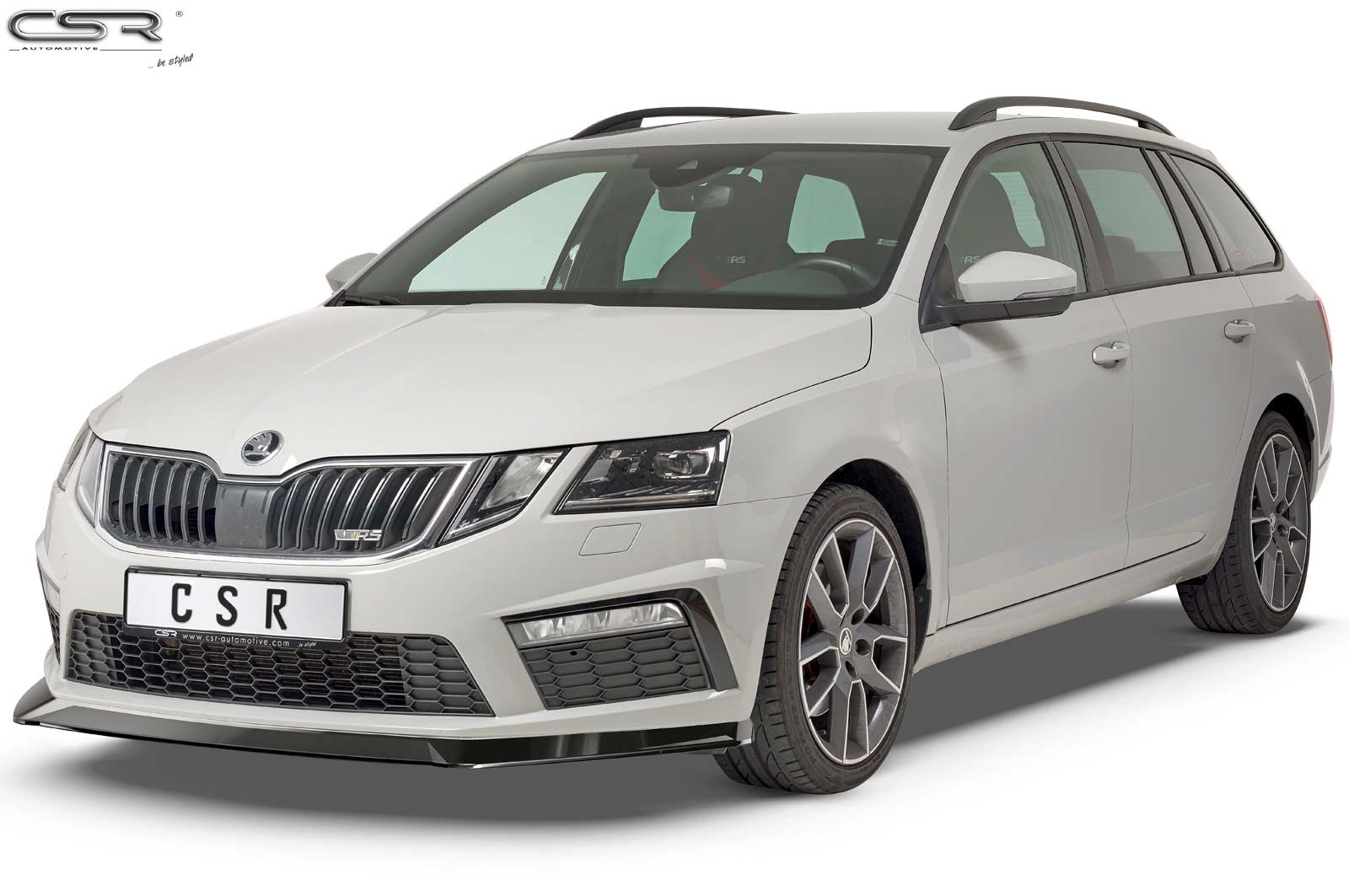 Lame de parechoc avant pour Skoda Octavia III (Typ 5E) RS facelift (2017-2019) - Fabriqué en ABS (6 finitions au choix)